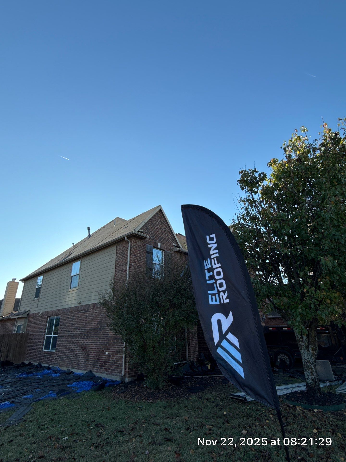 Residential Roof Replacement using GAF HDZ - Weathered Wood by Elite Roofing LLC