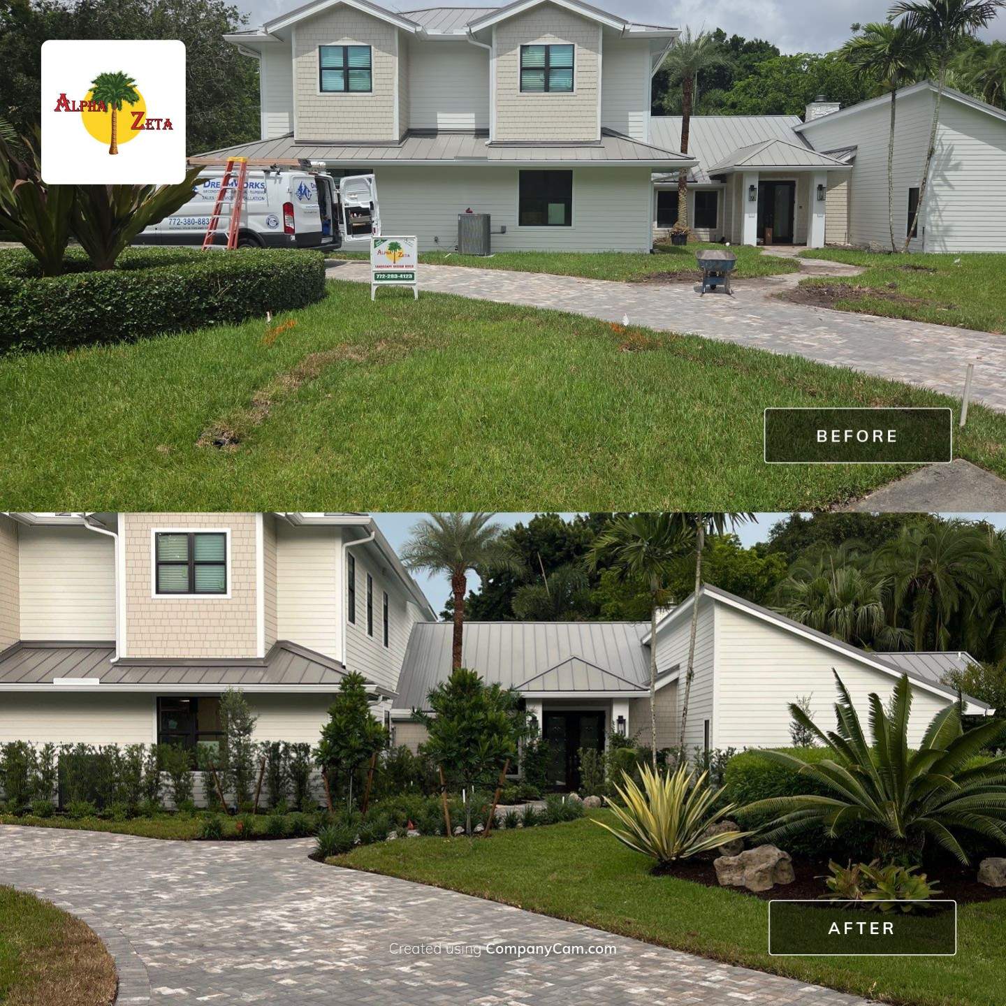 “Tropical Tranquility: Palm City Paradise” by Alpha Zeta Enterprises Inc