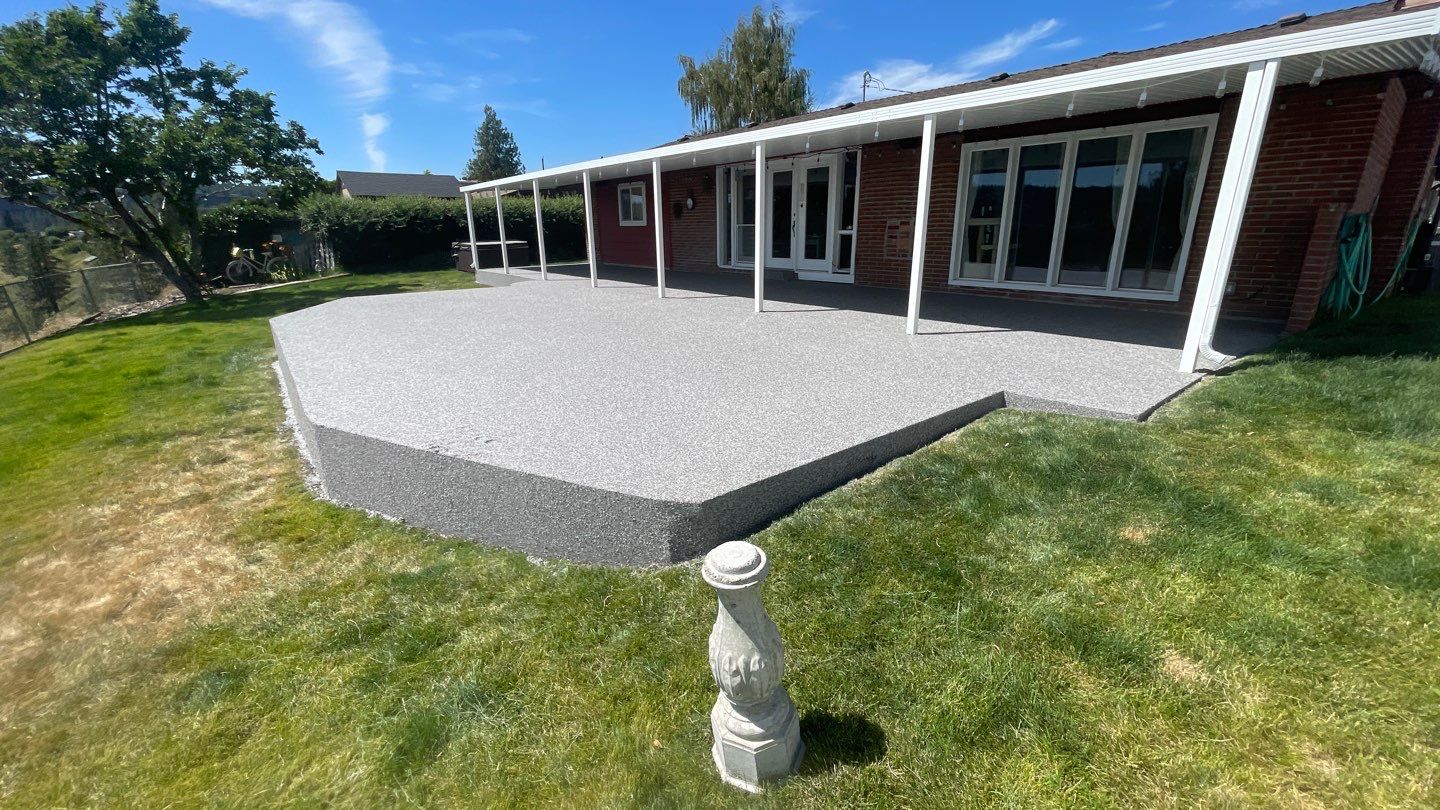 Patio Transformation using Echo 1/4" Chip by Croc Coatings, LLC