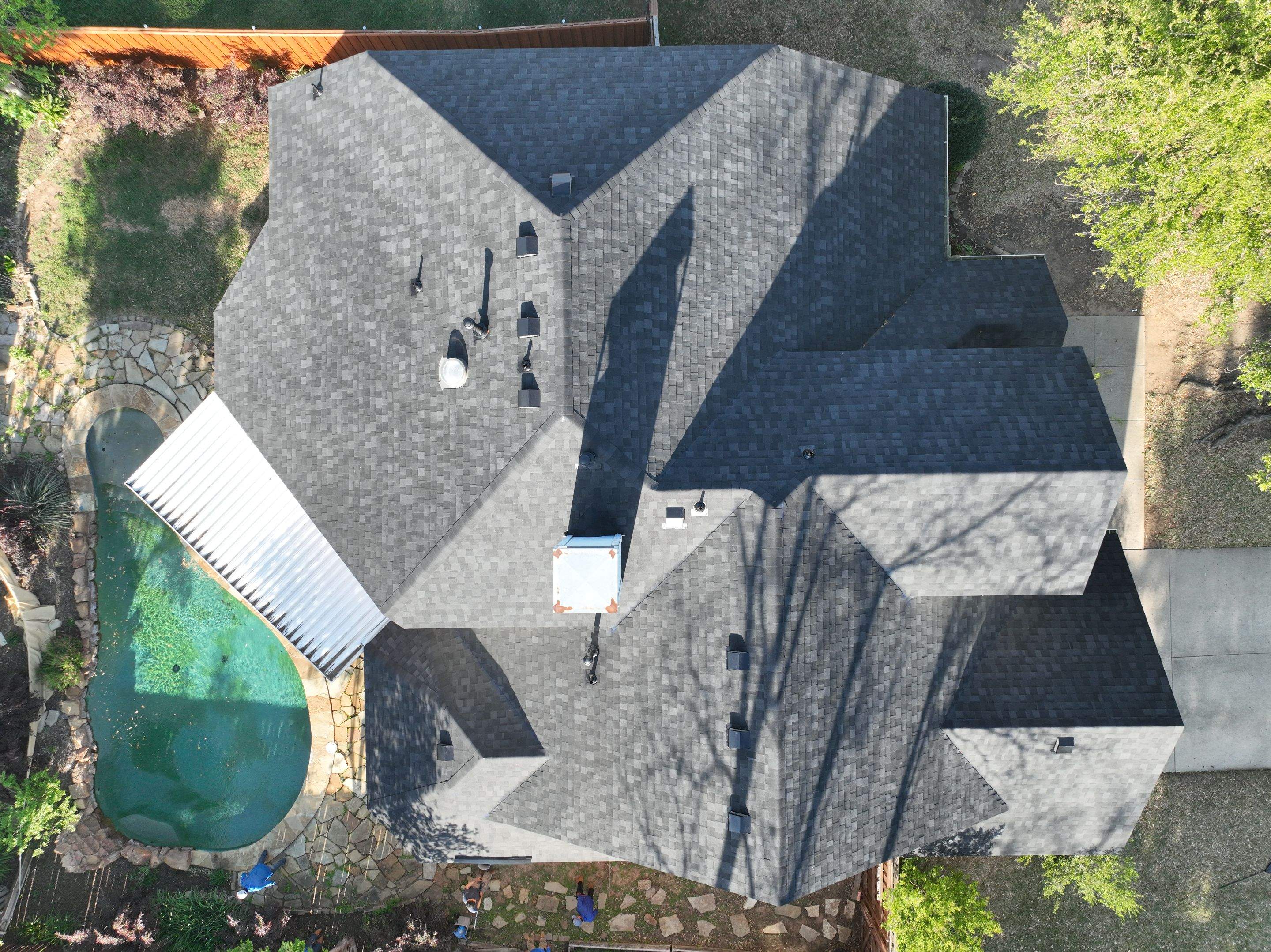 Residential Roofing Installation using IKO Nordic Granite Black by OneSource Roofing and Restoration