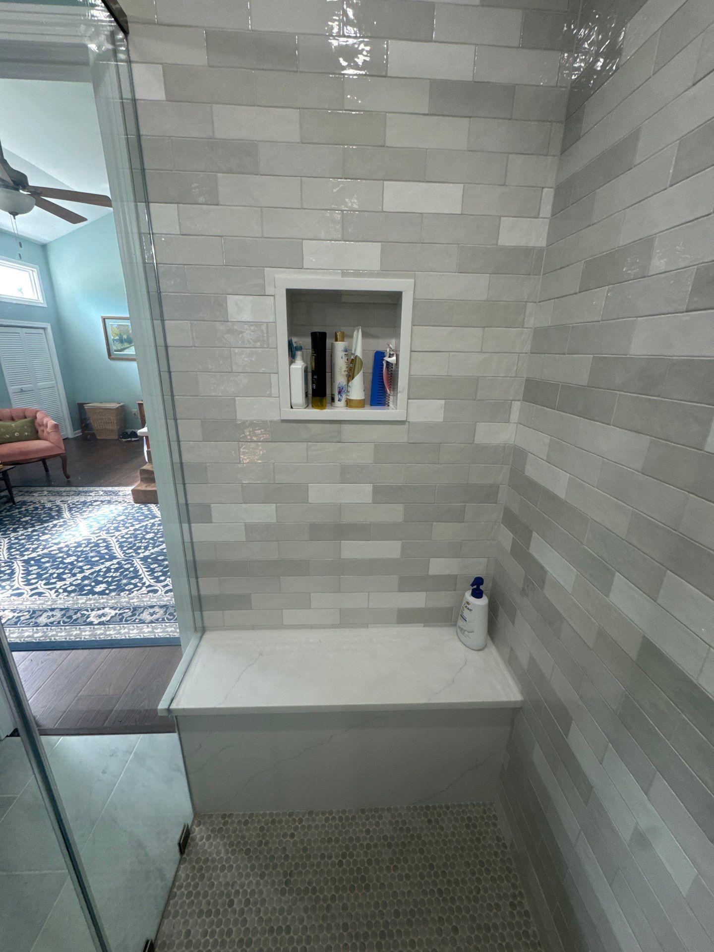 Modern Bathroom Remodeling in Decatur With Custom Tile Shower by Swift Home Renovations