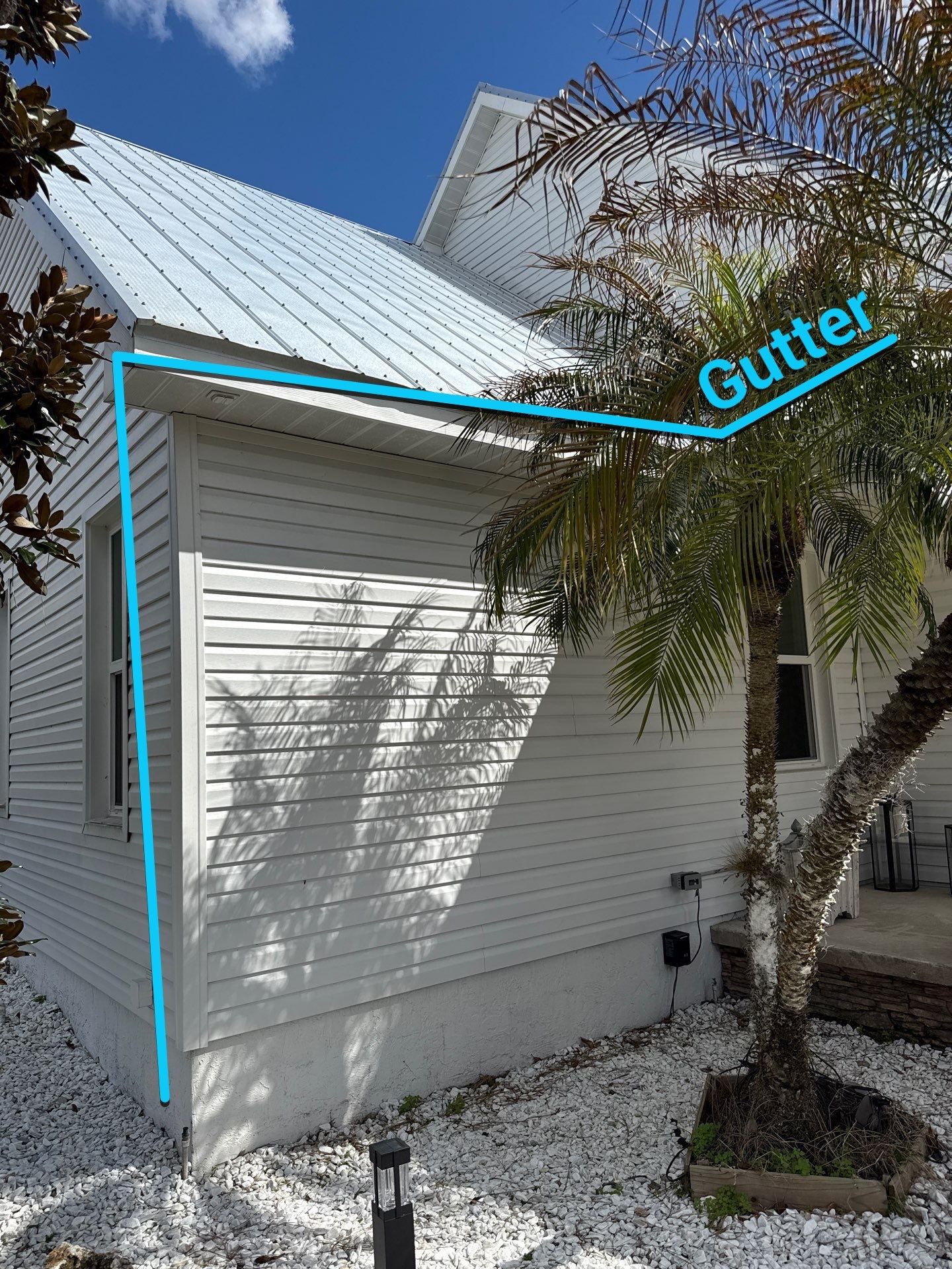 Seamless Aluminum Gutter Installation using 6 Inch Seamless Gutters in Sarasota FL by Gutter Professors