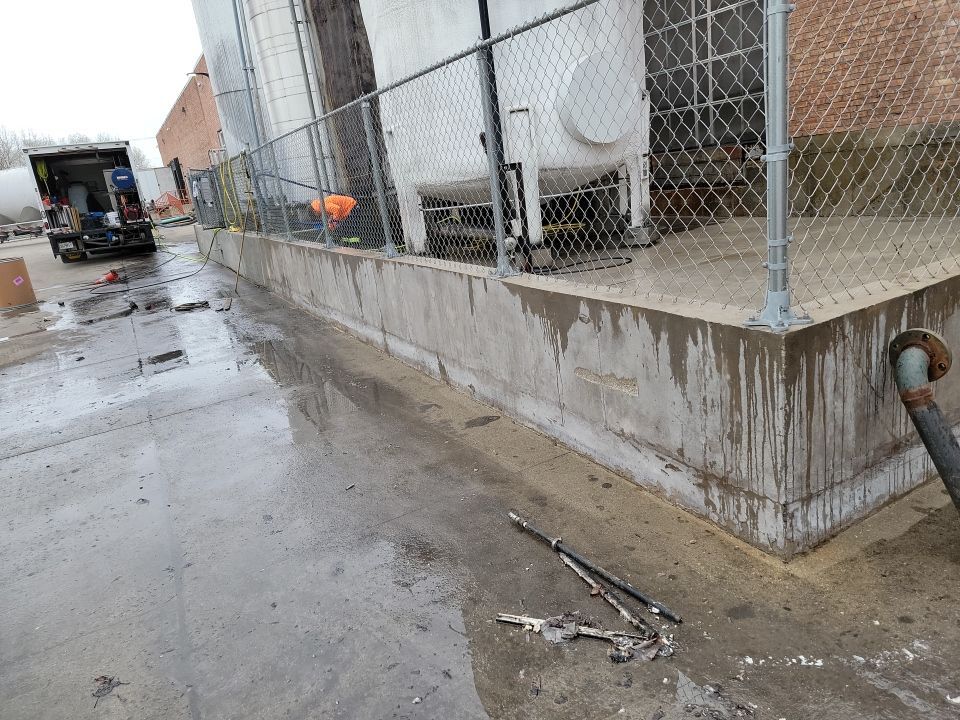 commercial pressure washing using Hot water by Northern Power Washing LLC.