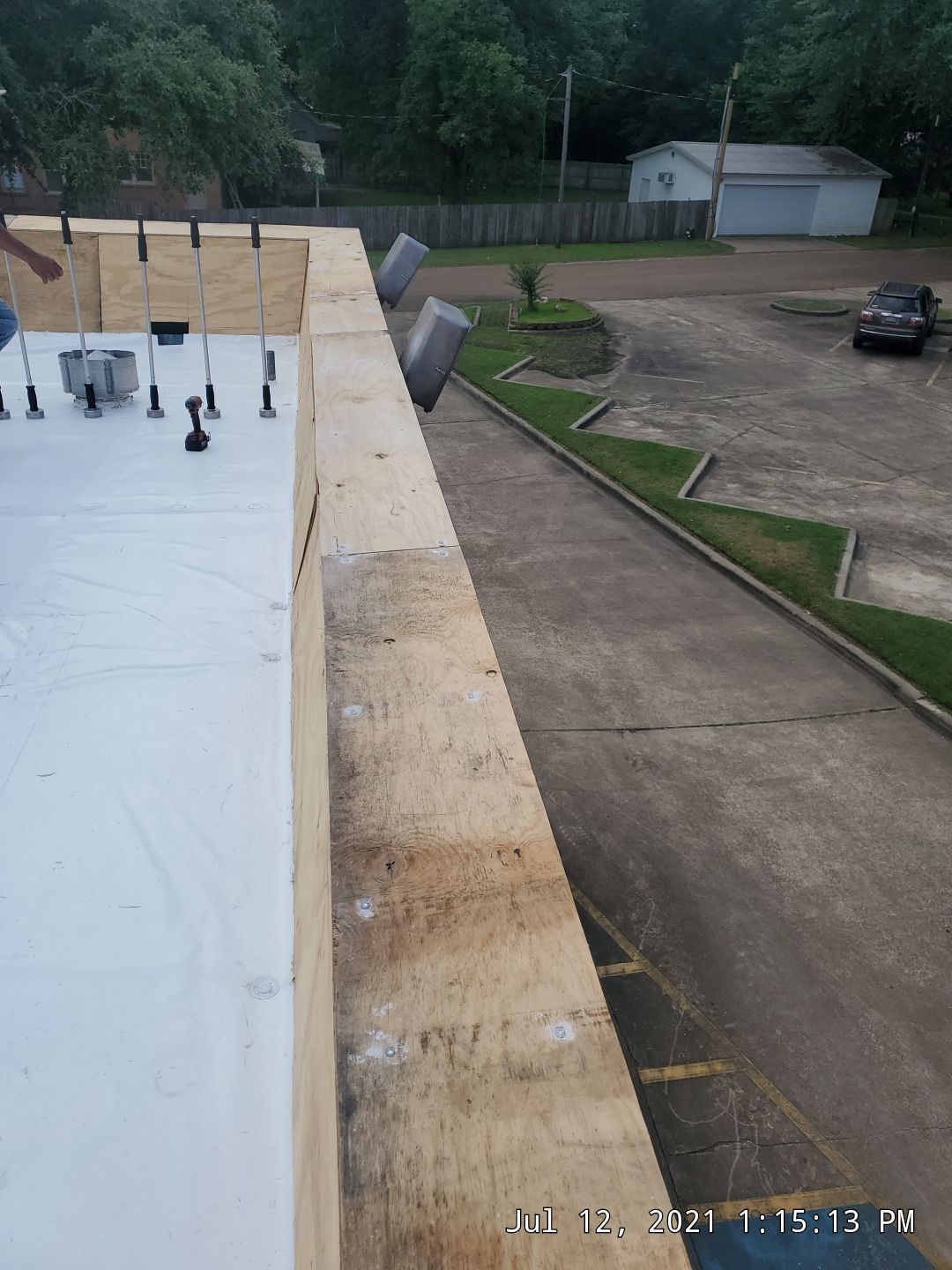 Commercial Roofing Installation using 50 mil PVC by Hostetler Roofing