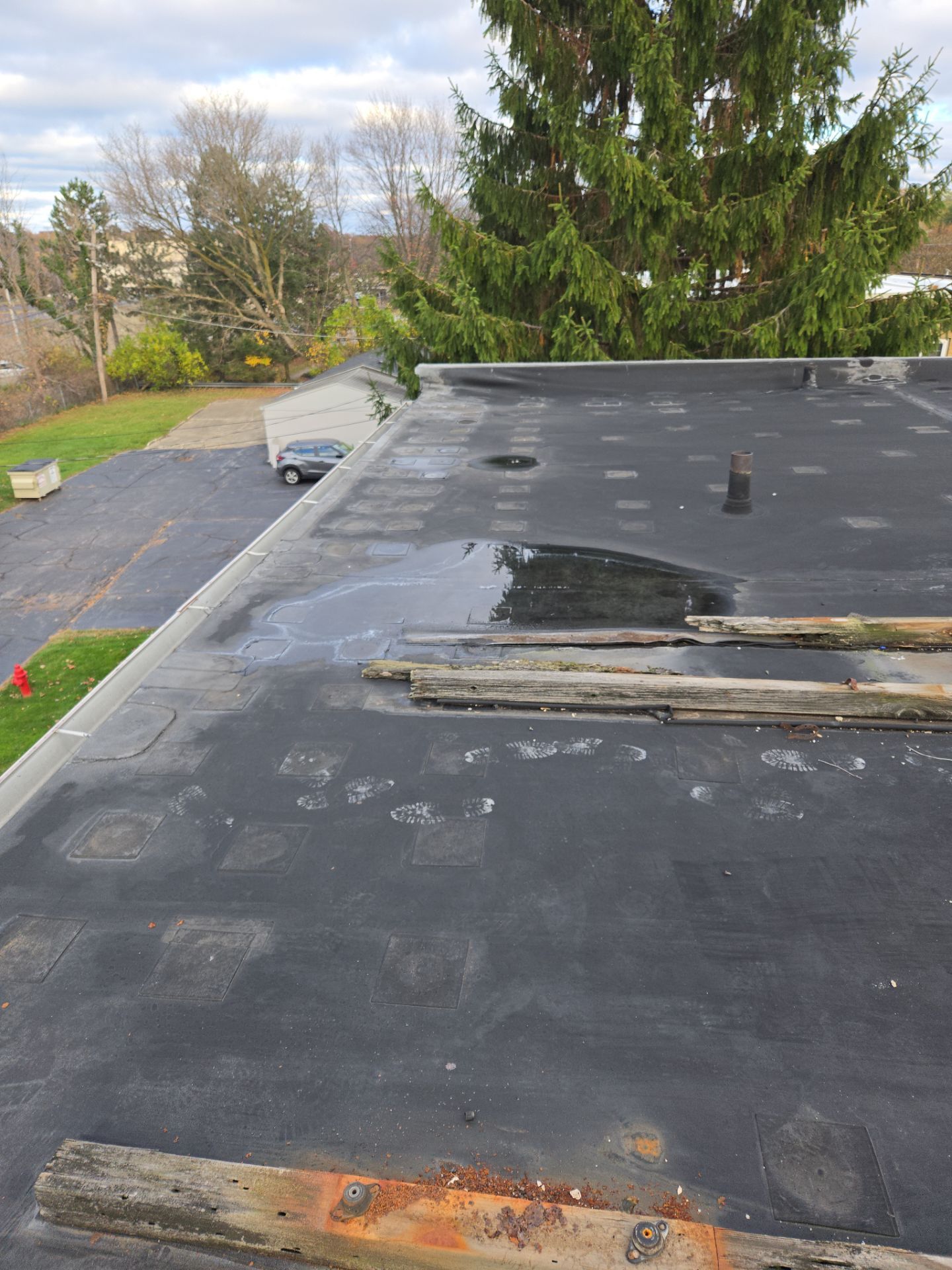 Commercial Roofing Installation using Duro-Last 50 mil PVC by 3 Daughters Construction 