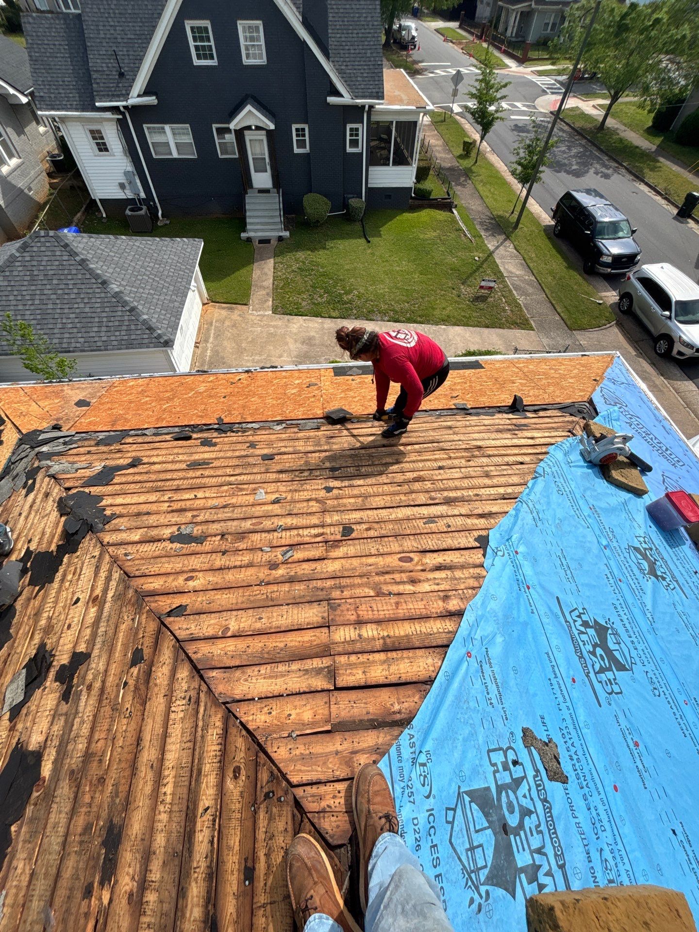 Residential Architectural Shingle Roof Installation and Decking Repair in Greenville by Roofers LLC