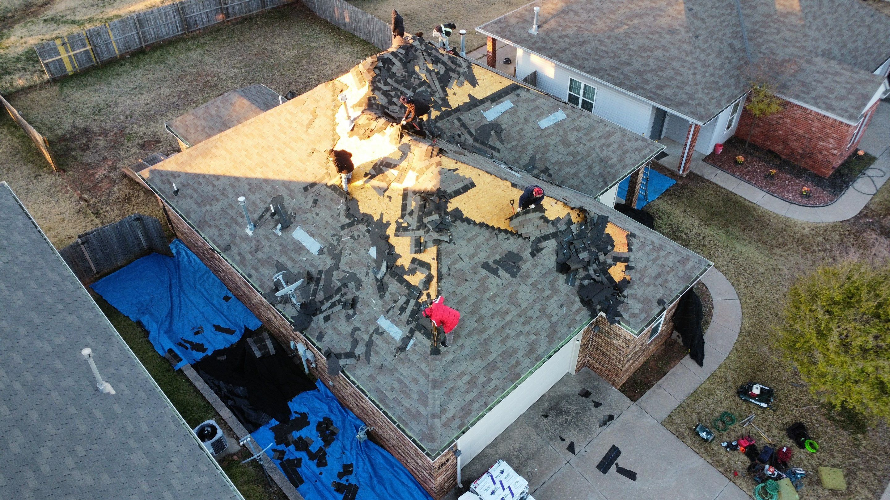 Install of Roofing system after tornado in oklahoma city! by Icon Roofing And Construction
