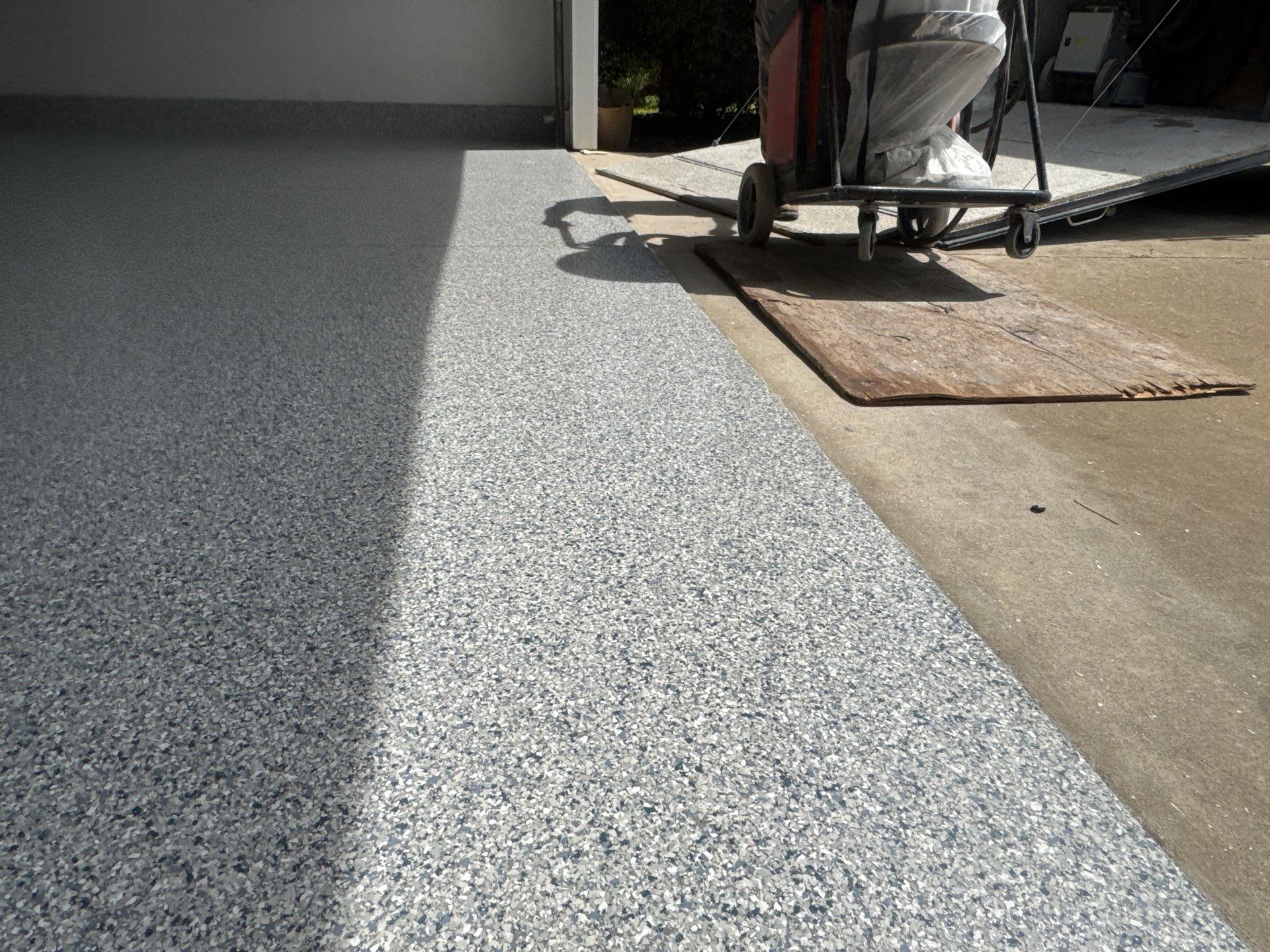 Garage Project in Newberry, FL in Tidal Wave by Cross Creek Concrete Coatings