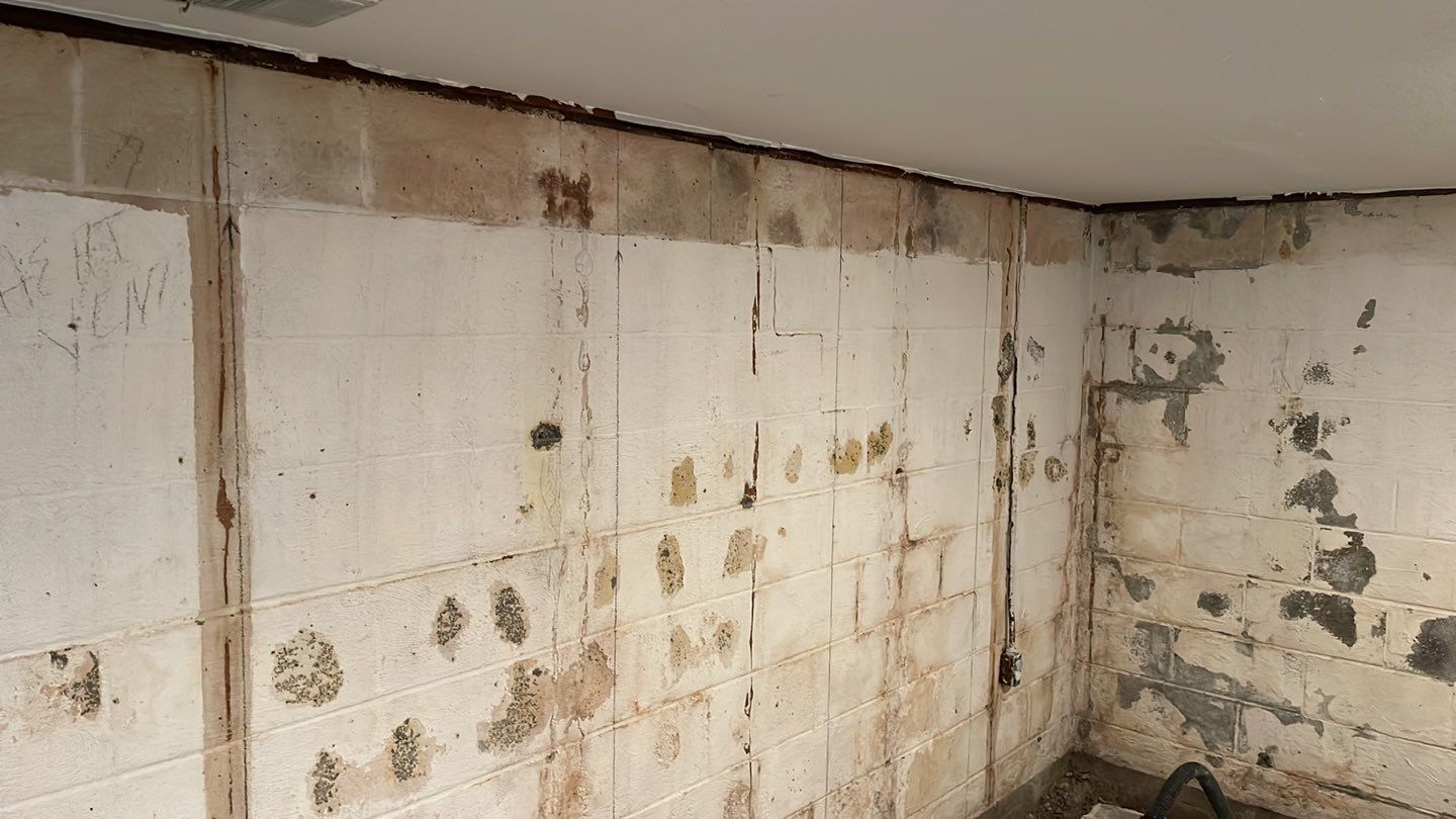 Embedded Fiber Reinforcement and Basement Waterproofing using GrateDrain Waterproofing System by Toledo Basement Repair