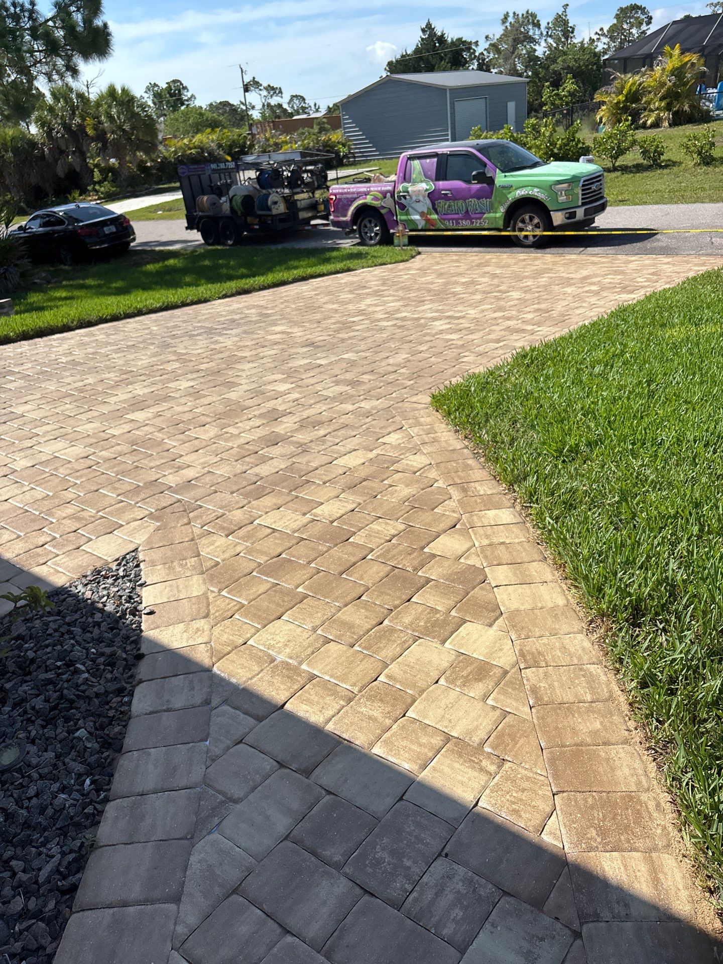 Glossy, 2 Coats Dense Paver  by Wizard Wash