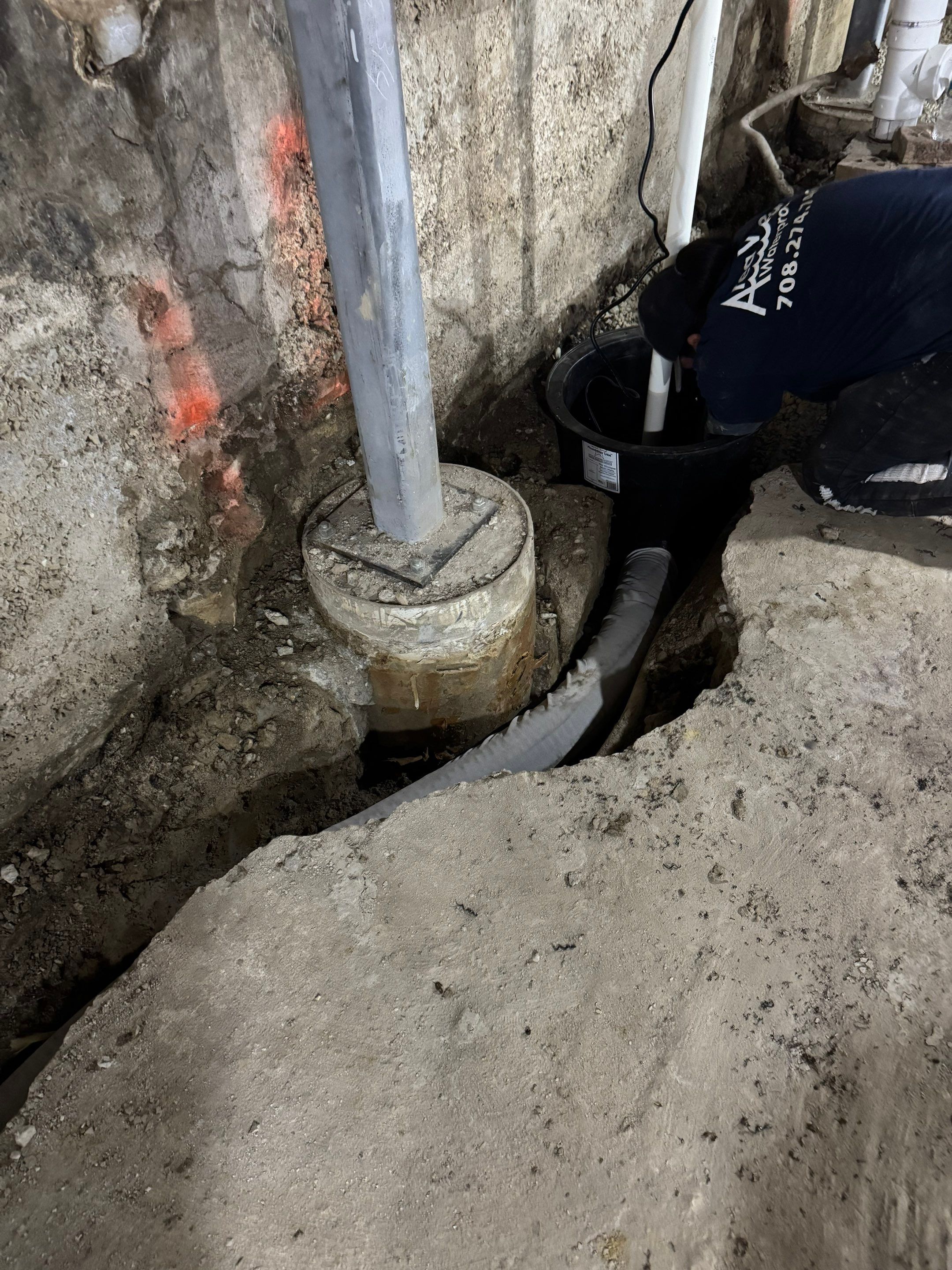 Chicago Drain Tile System by Area Wide Waterproofing