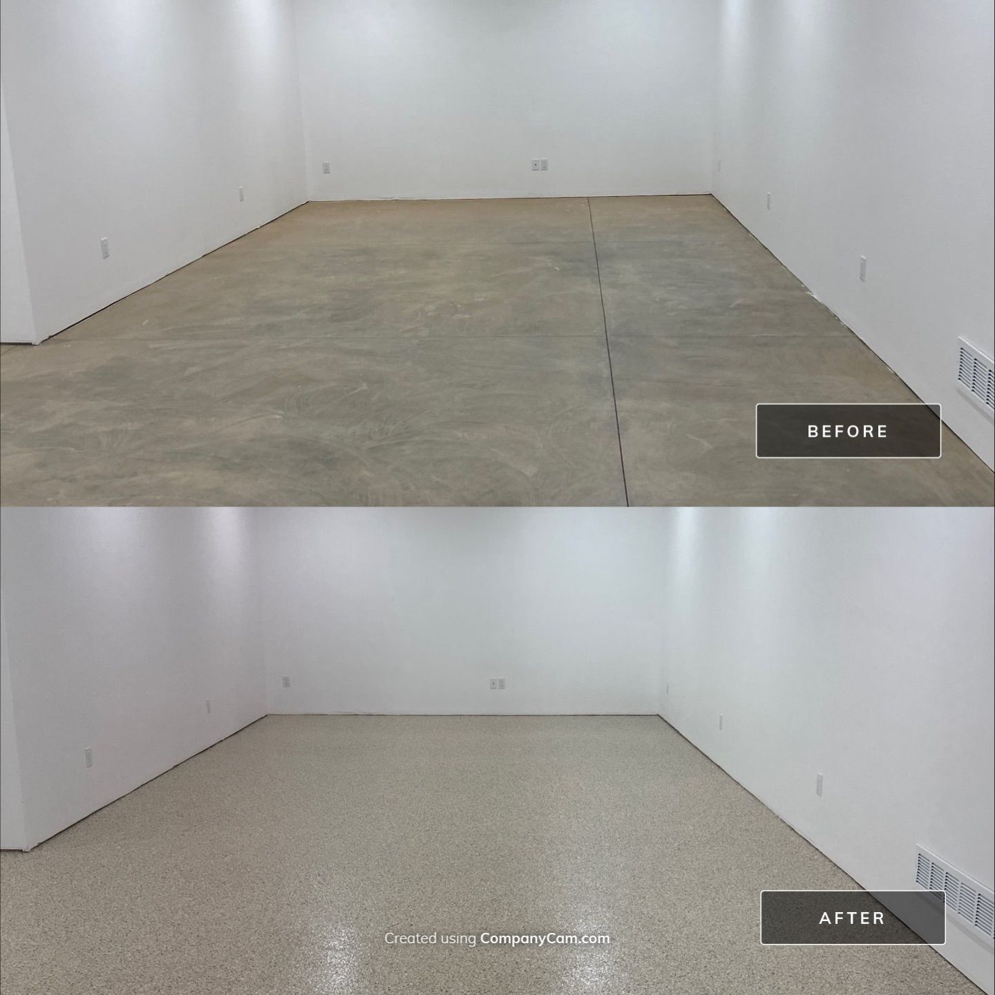 Barndominium Flake Coating and Concrete Floor Finishing in Greenfield by Revival Concrete Coatings