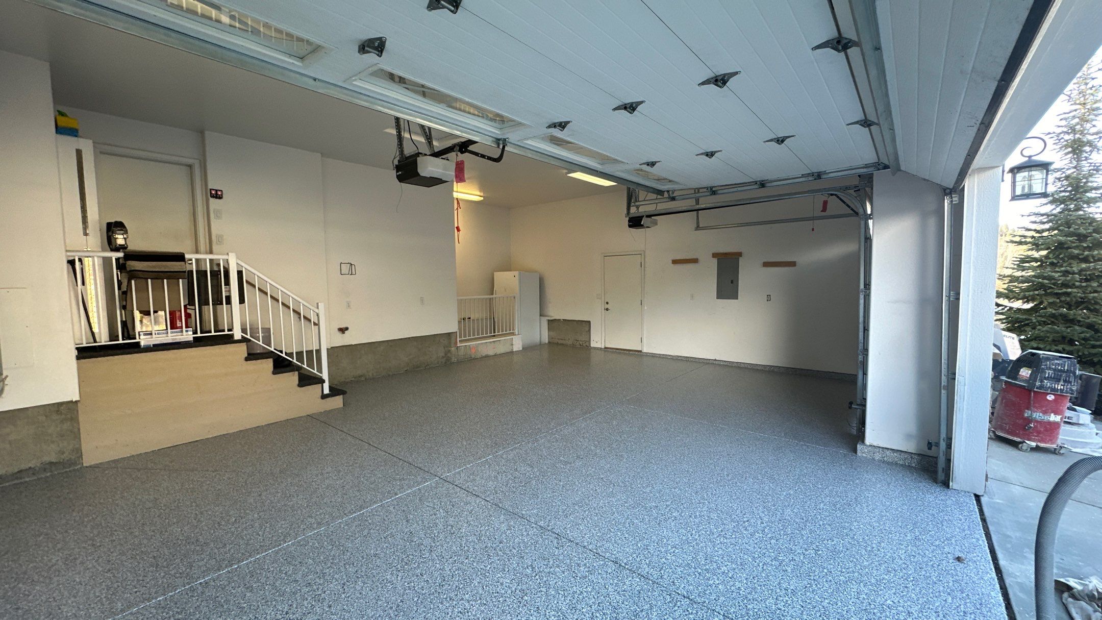Garage Transformation using Slate Stone by Croc Coatings, LLC