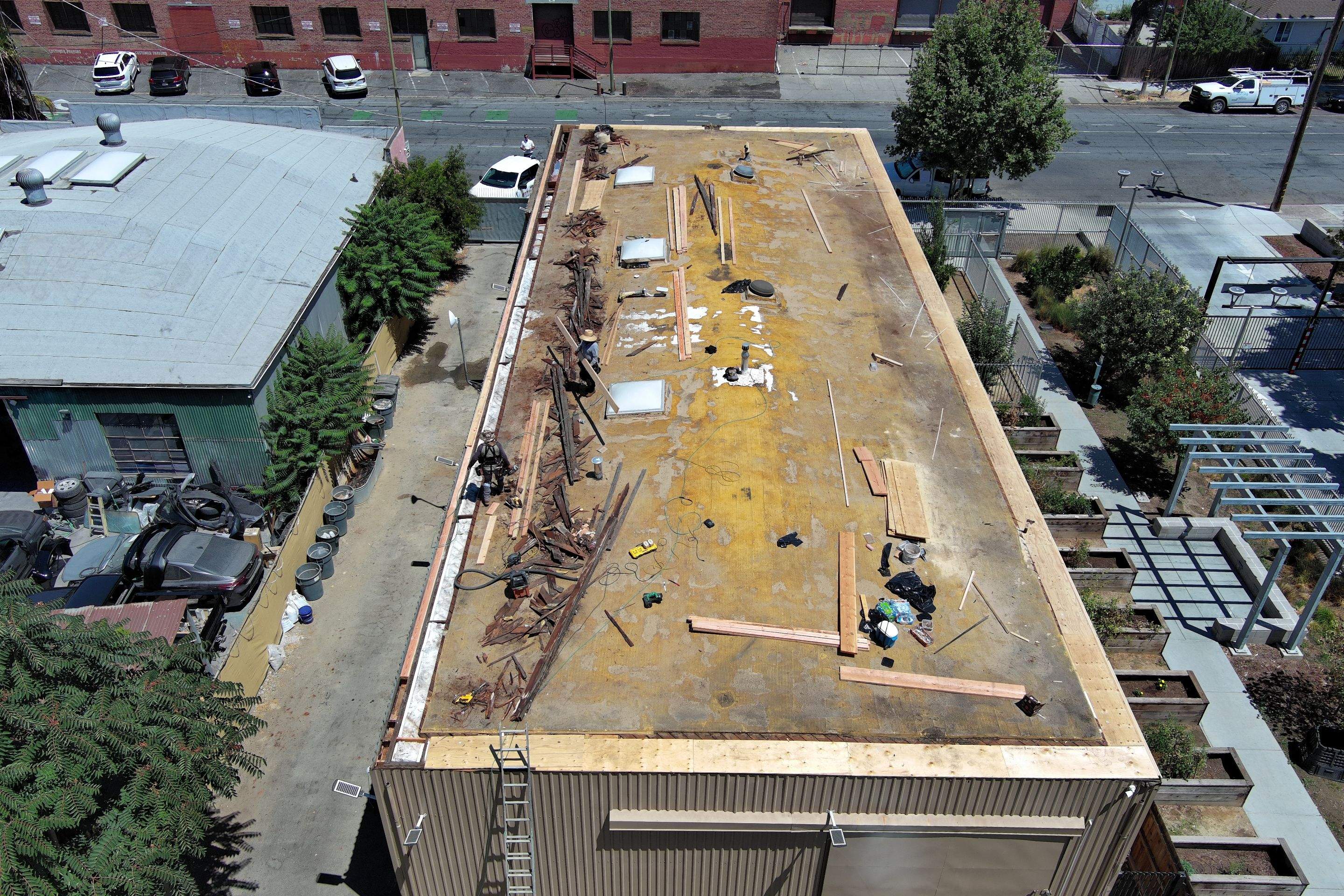 Foam Refurbish using Conklin Benchmark/PUMA XL coatings and spray foam by Straight Edge Roofing Inc