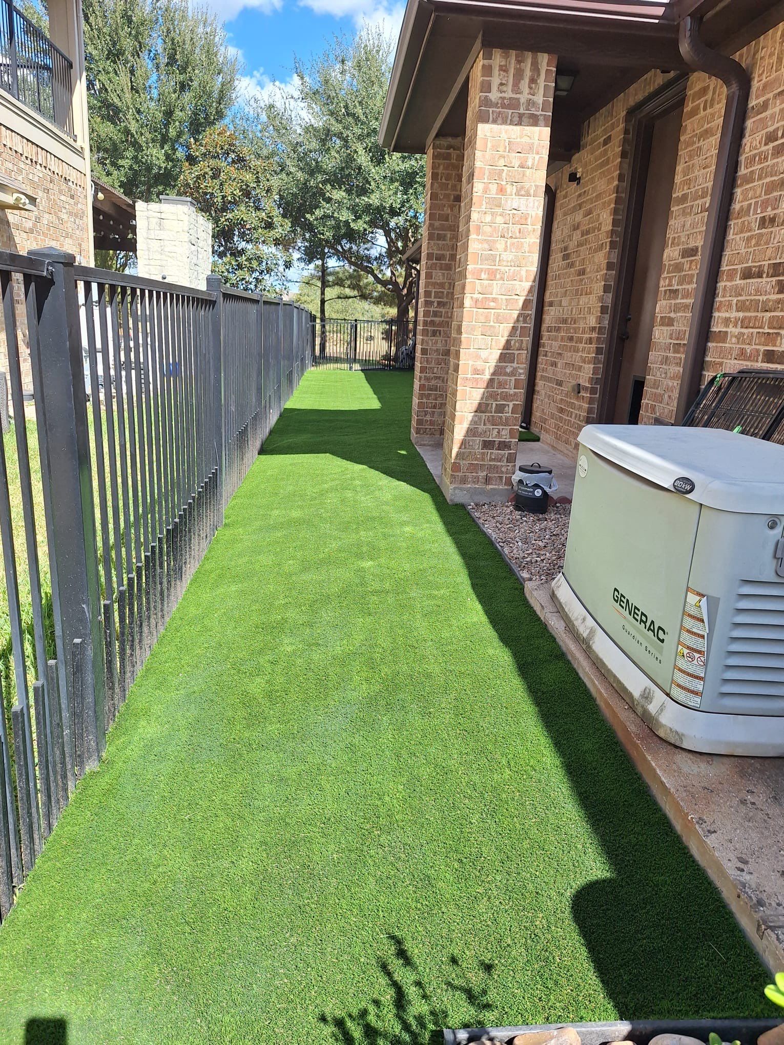 Say Goodbye to Soggy Sides: Artificial Turf & Drainage for Austin Freeman! πΏπ§ by Texas Urban Elements