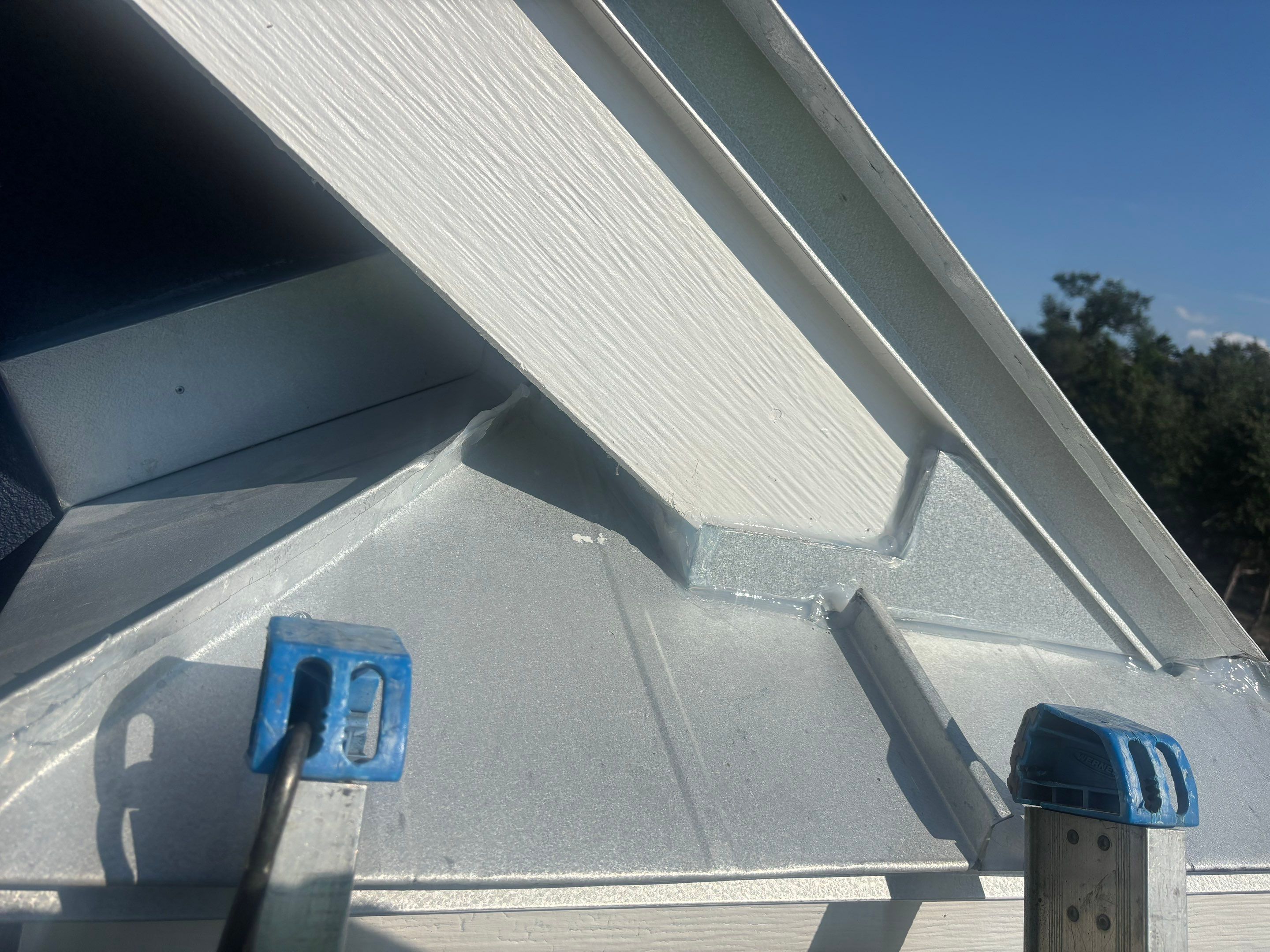 Metal Repairs & Gutter Install by First Out Roofing 