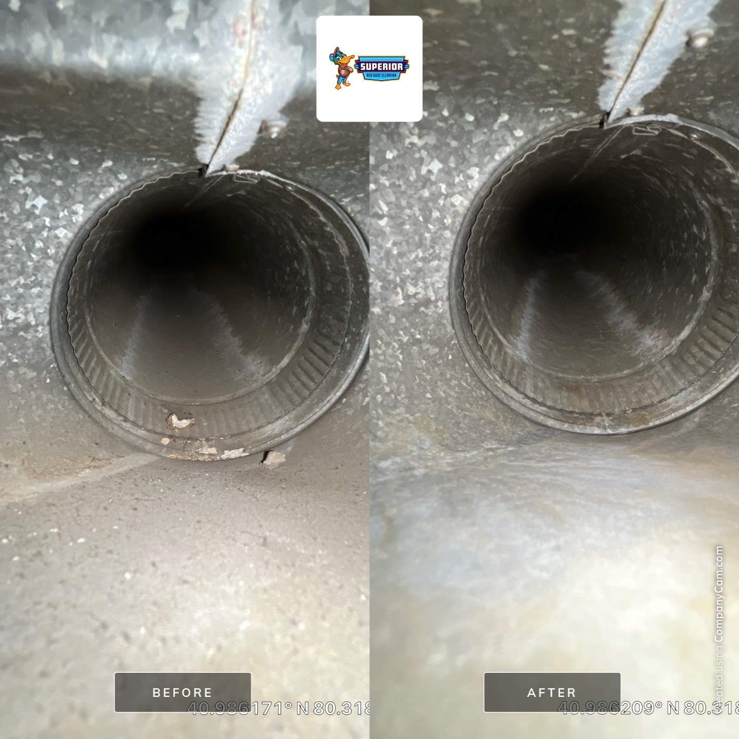 Air Duct Cleaning With a Vacuum Truck in New Castle, PA. by Superior Air Duct Cleaning