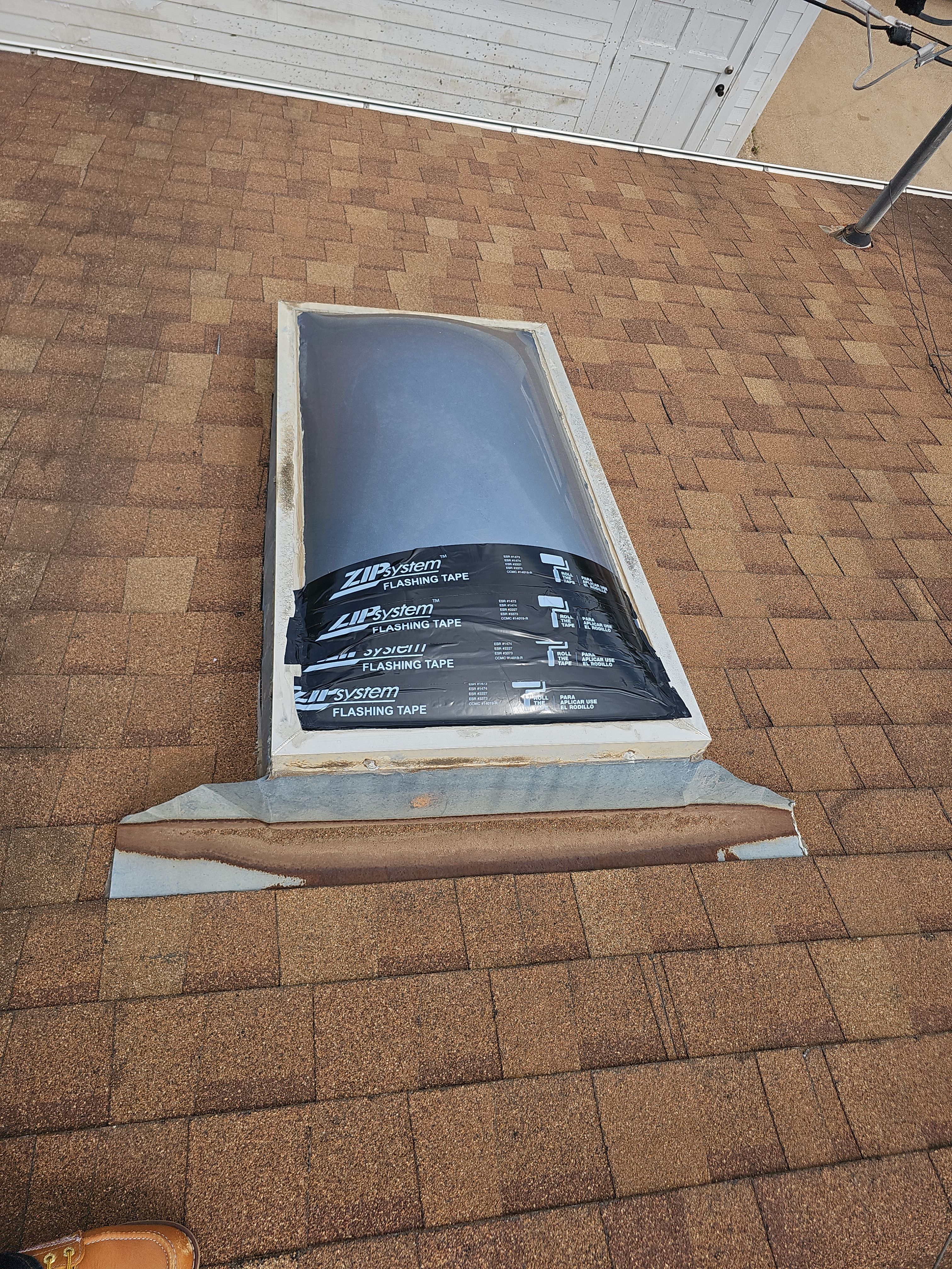   "Full Roof Replacement Due to Hail and Water Damage – Before & After" by road roofing llc