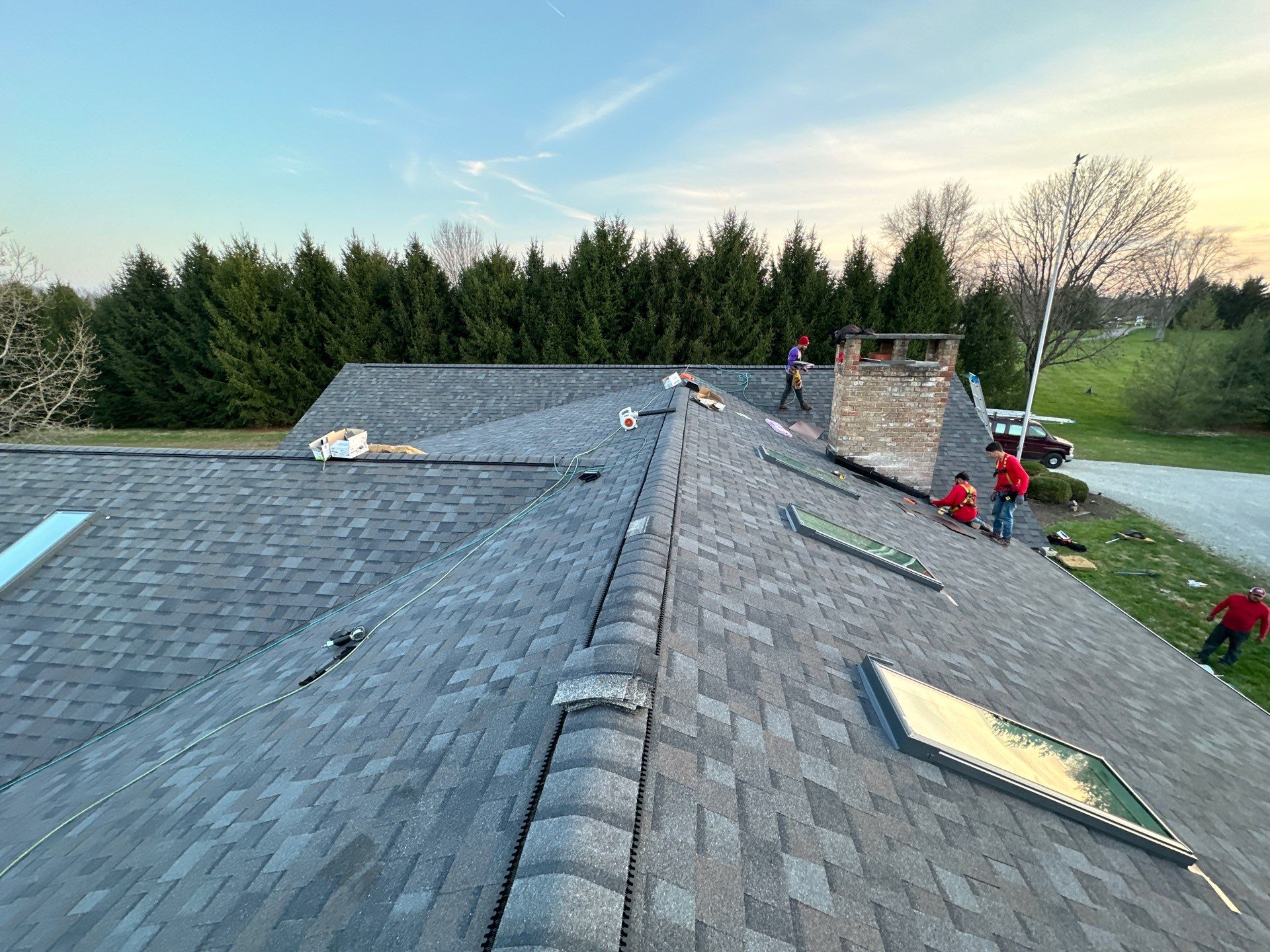 Residential Roofing Installation using Williamsburg Grey Duration Shingles by WIW Enterprises Inc