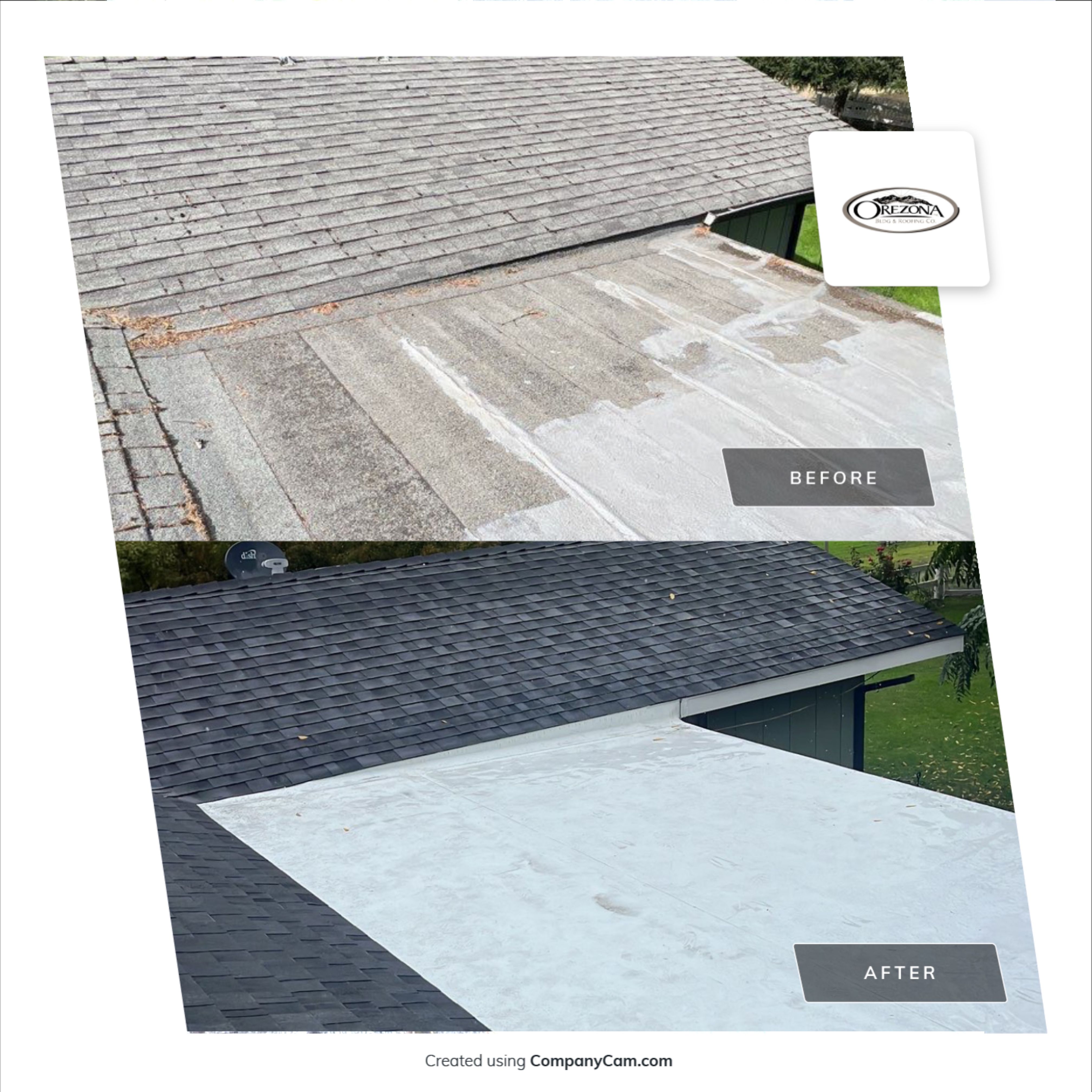 Residential Roofing Installation using IKO Dynasty (Color: Granite Black) by Orezona Building & Roofing Company, Inc.