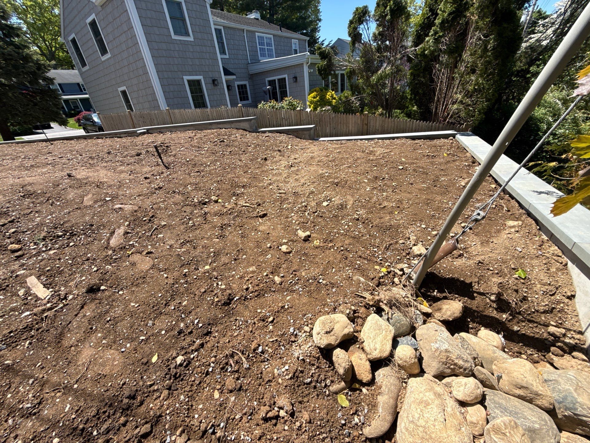 Concrete Retaining Wall Construction in Port Washington by Medina Design & Development Group
