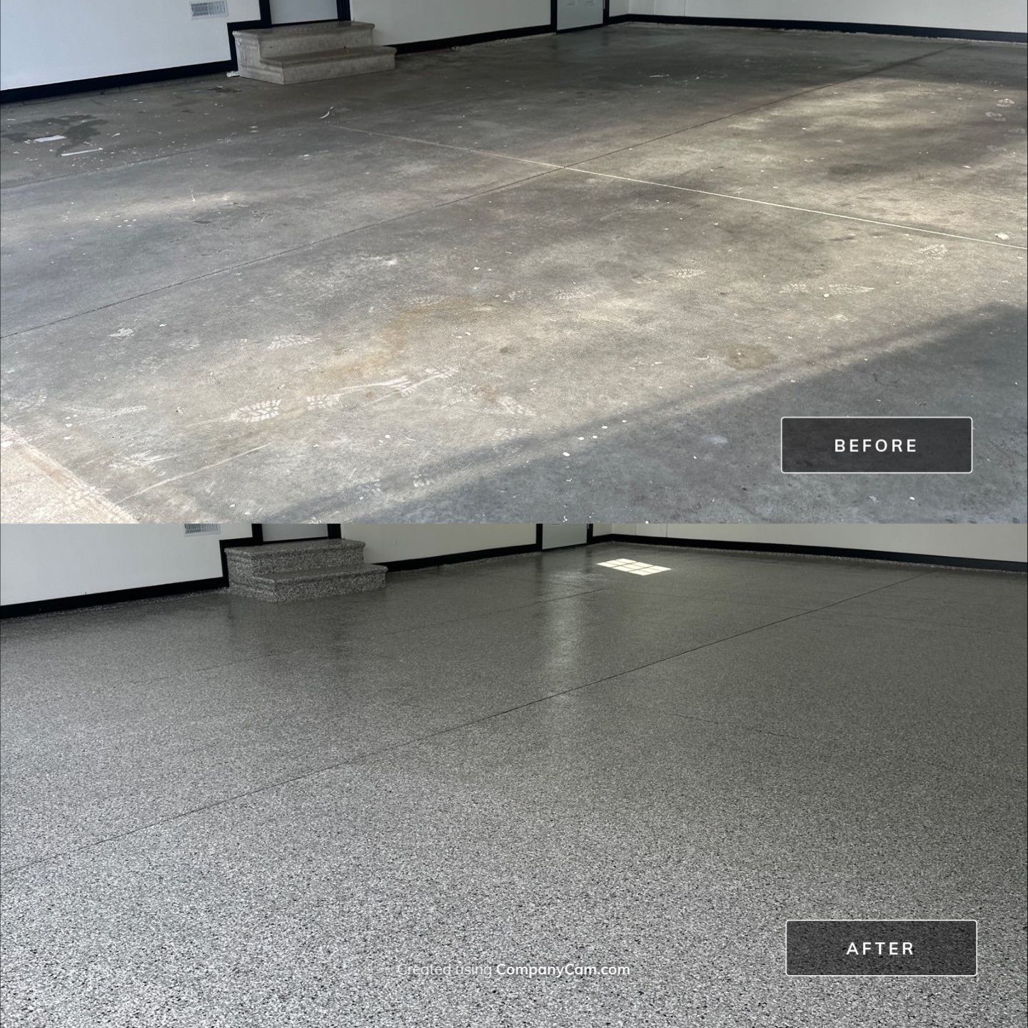 New Indianola Garage Floor Prepped for Winter! by Revival Concrete Coatings, LLC