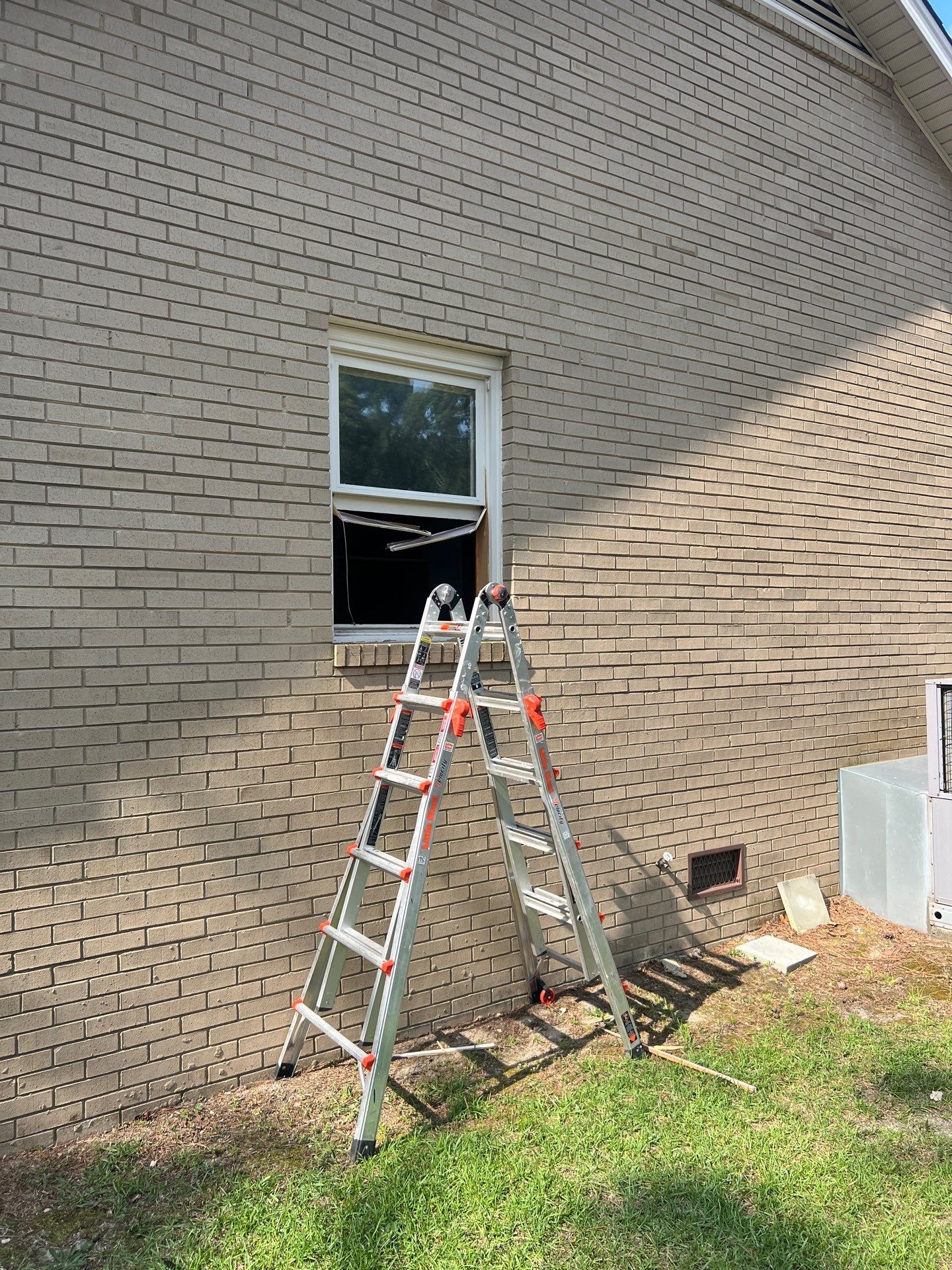 White Vinyl Single-Hung Window Installation for Aiken Brick Home by WindowMax