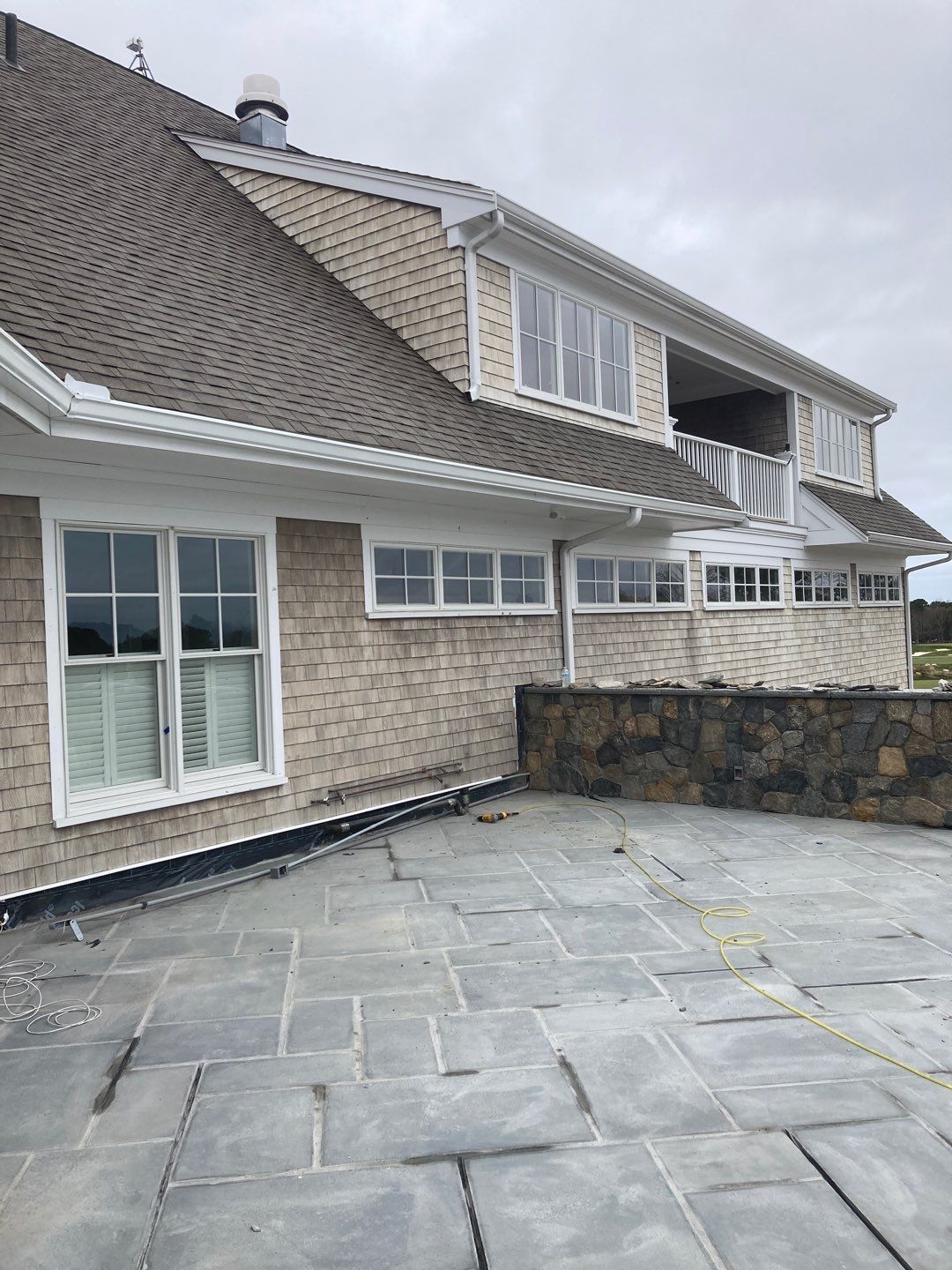 Gutter Installation using 6" K-Style Aluminum Gutter at the Sacconnesset Golf Club by Gutter Pro Enterprises