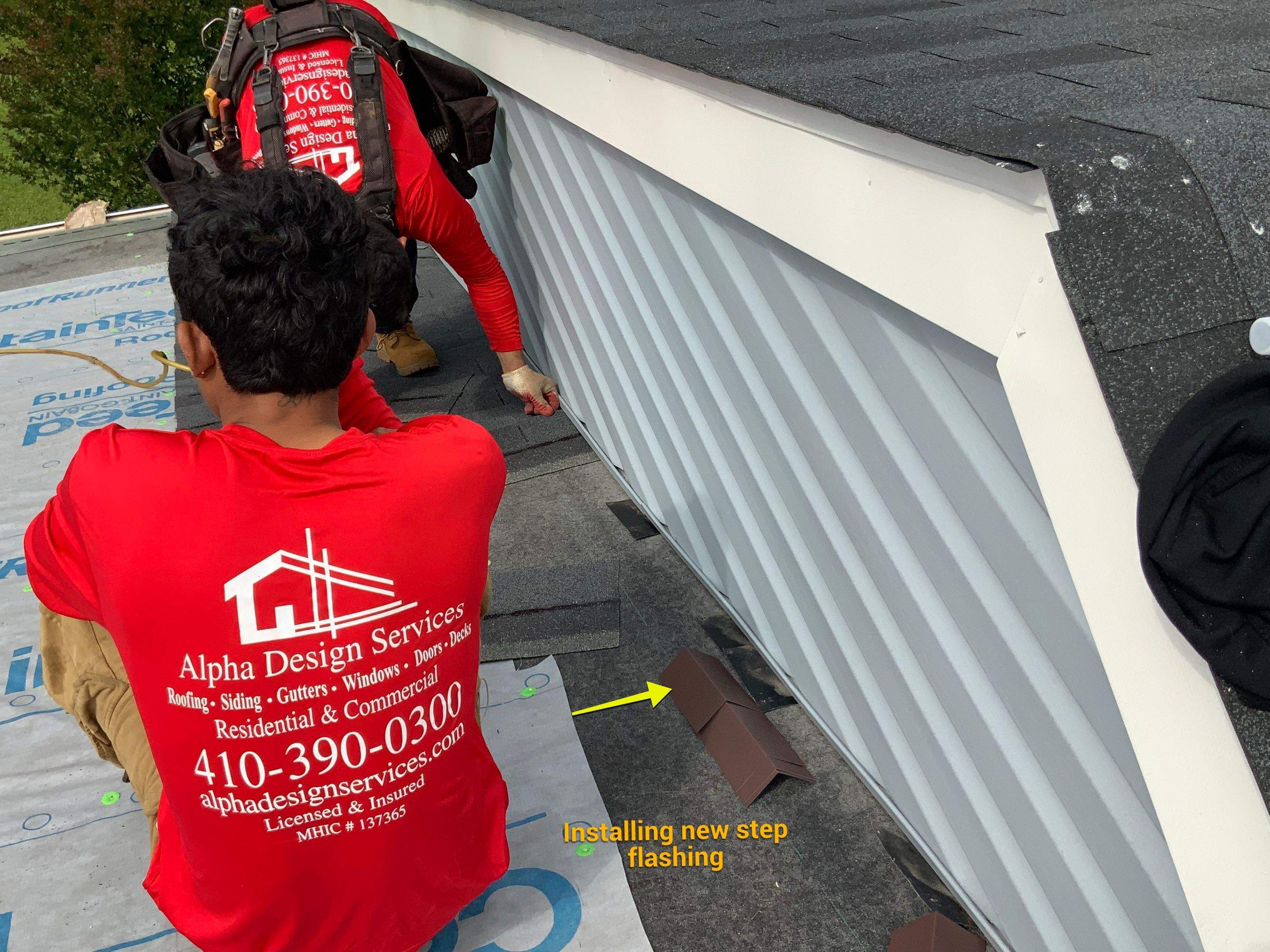 Residential Roofing Installation using XT-25 Color Moire Black by Alpha Design Services