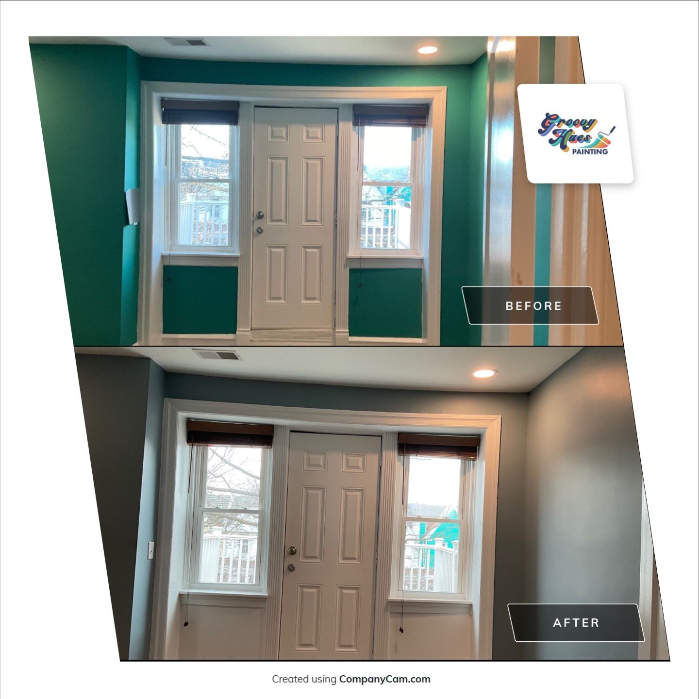 A Colorful, Calming Interior with Soft Greens and Bold Accents by Groovy Hues