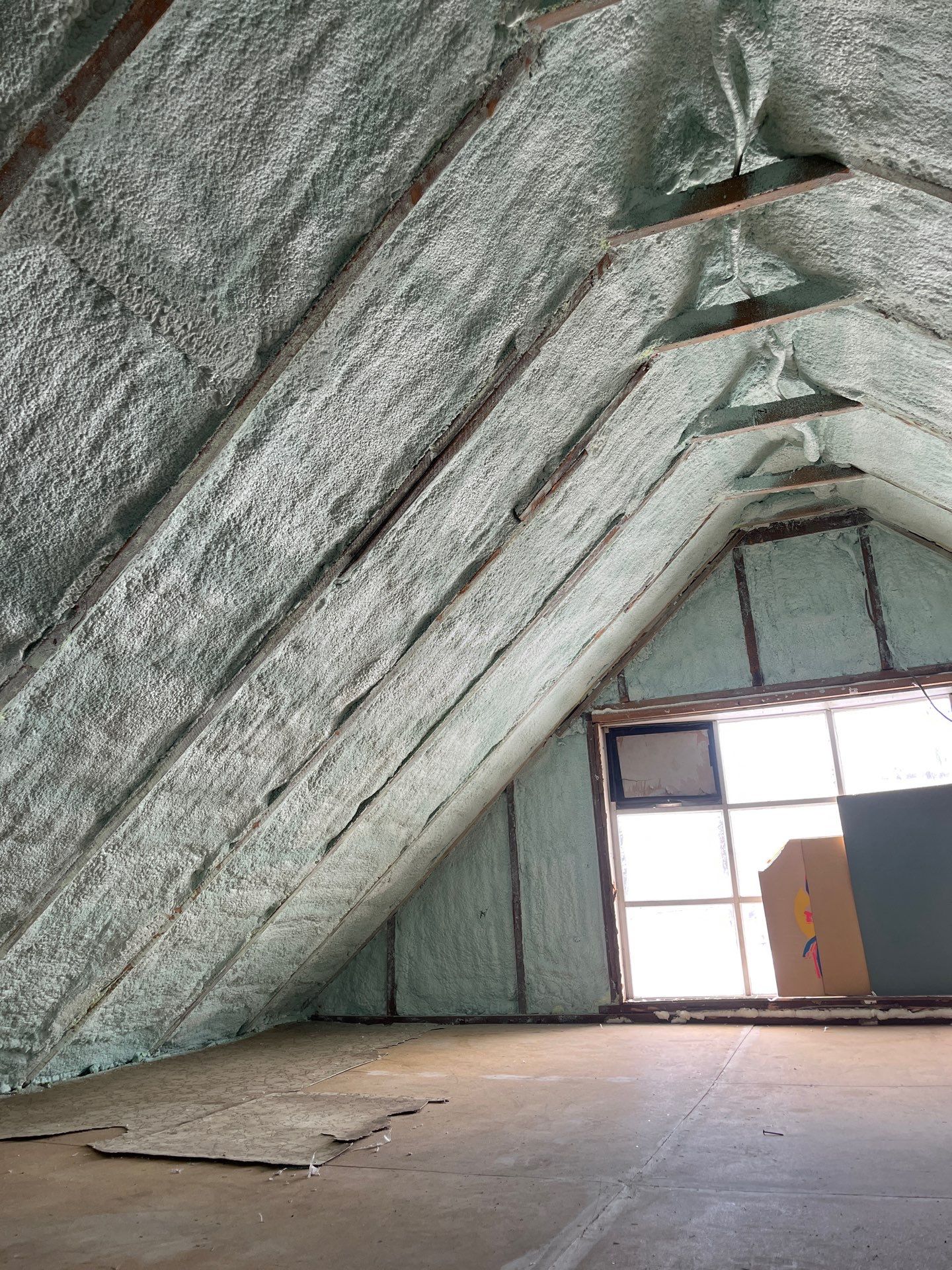 Attic Insulation using Closed Cell Spray Foam by NYS Foam & Energy