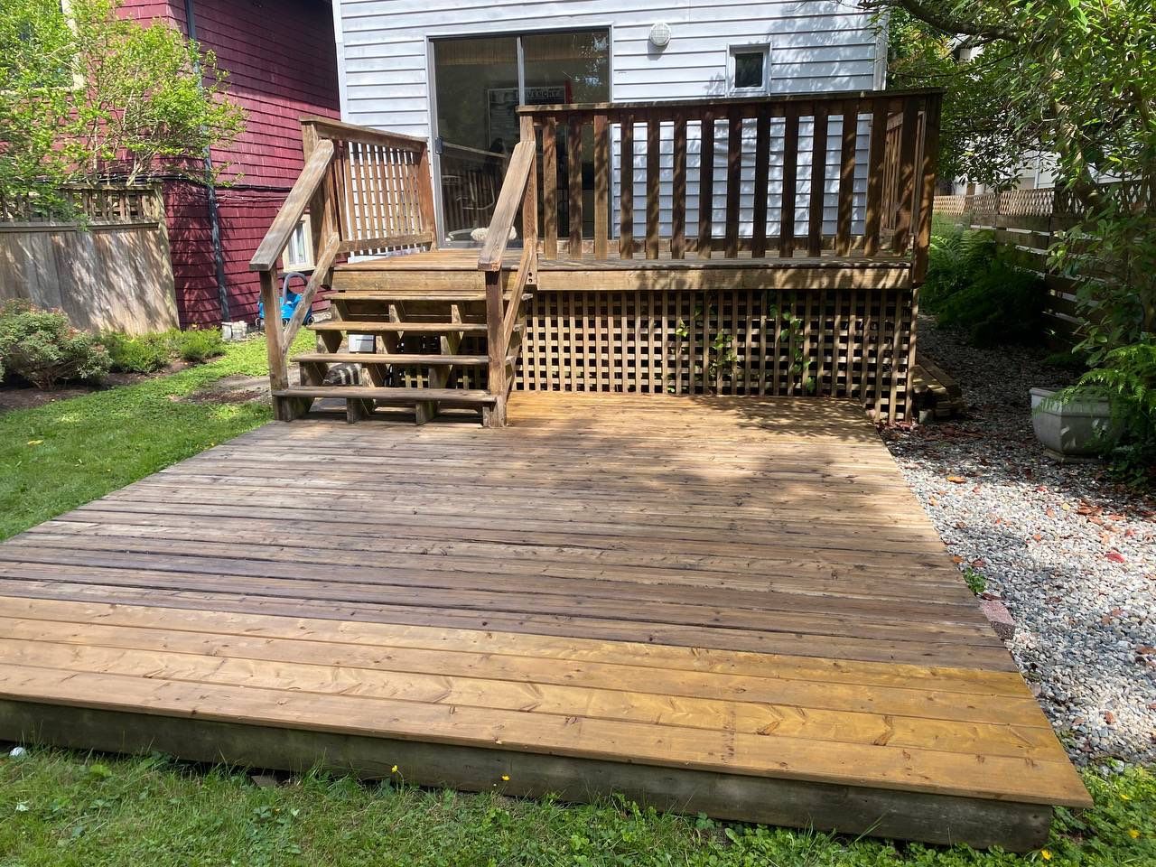Deck Restoration: Staining Deck & Railings by YVR Construction Group