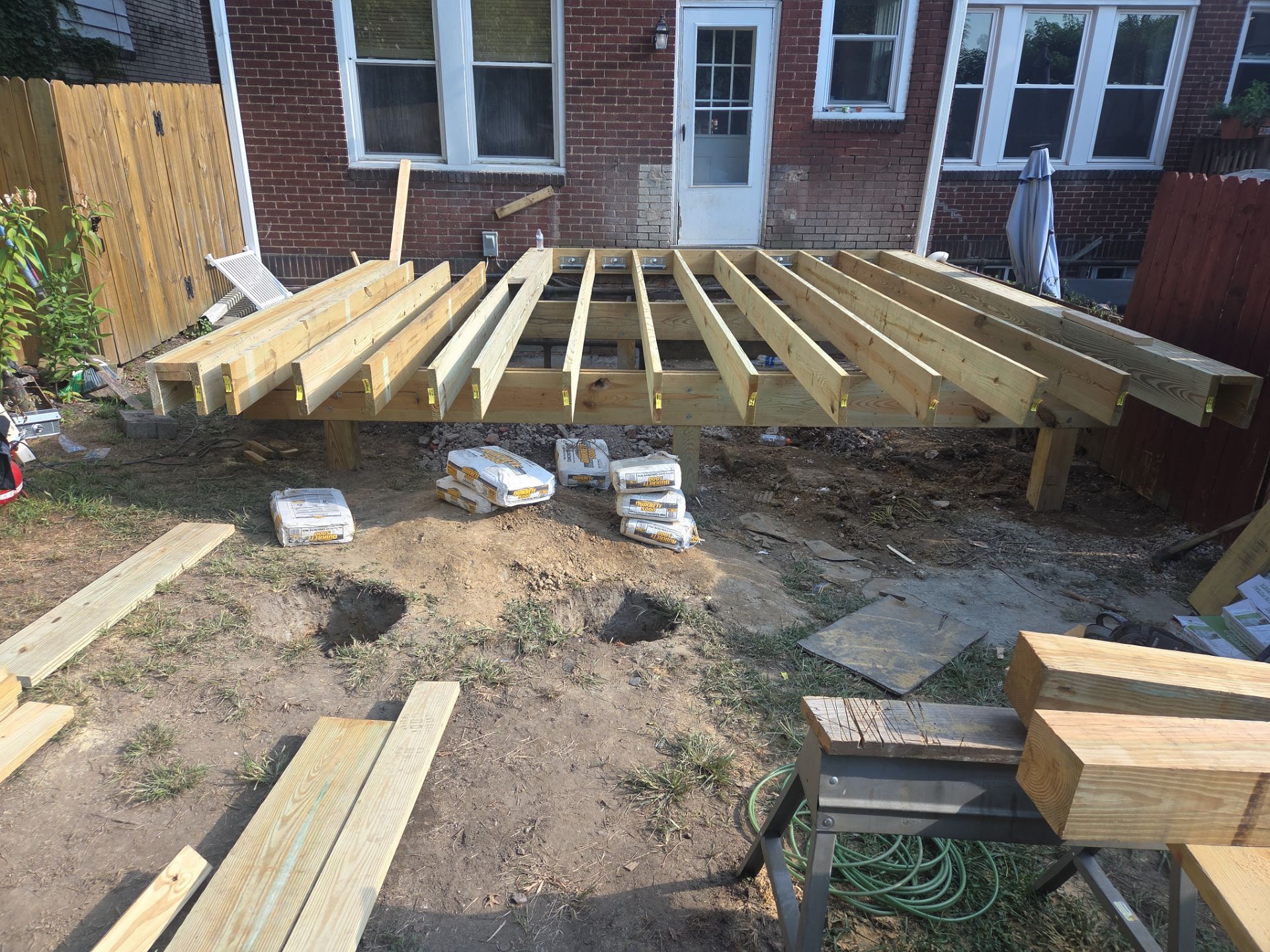 Deck build  by Cousins Roofing Siding & Decks