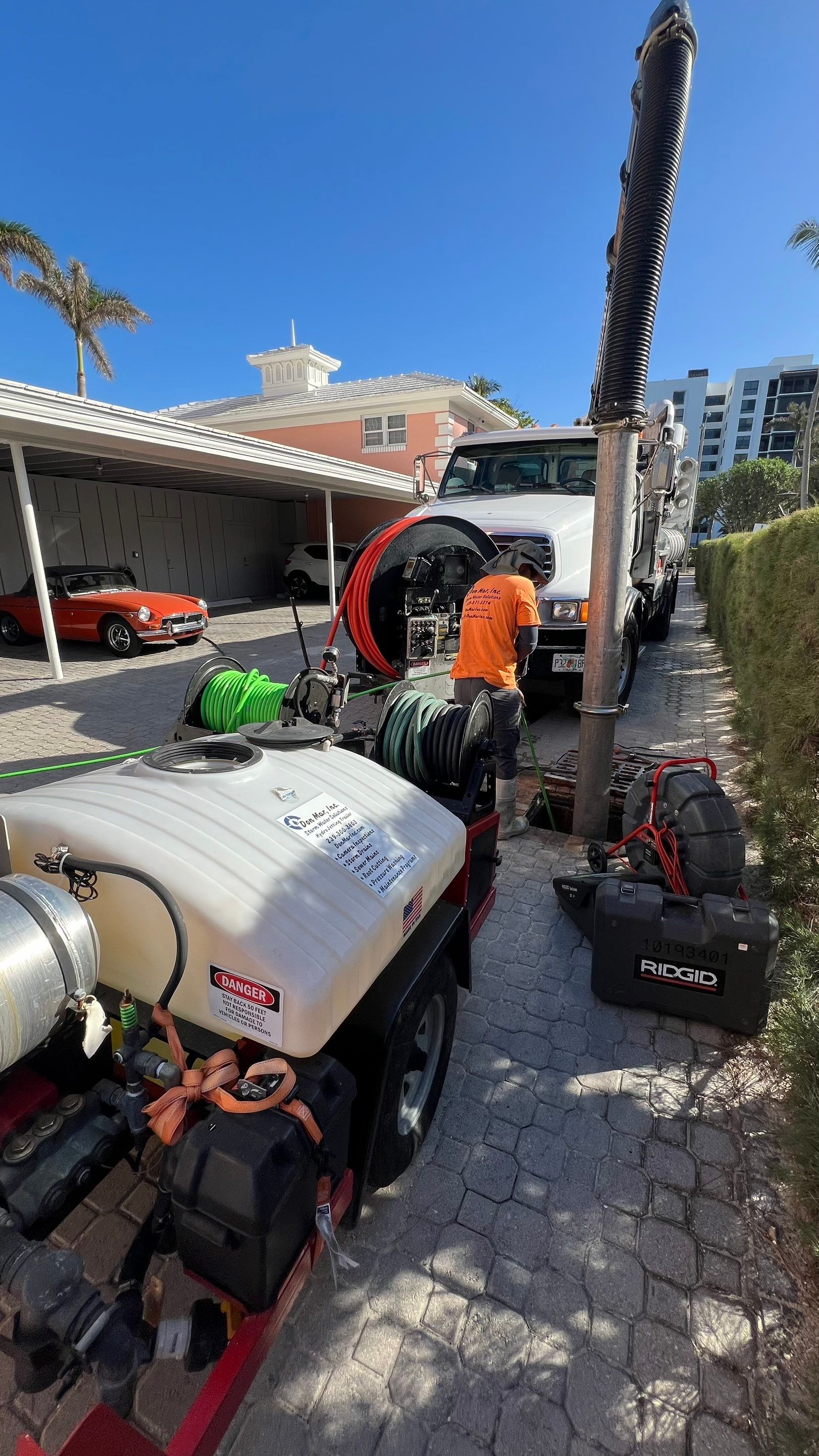Catch Basin Cleaning After Hurricane Milton Naples Condo by APS Power & Water