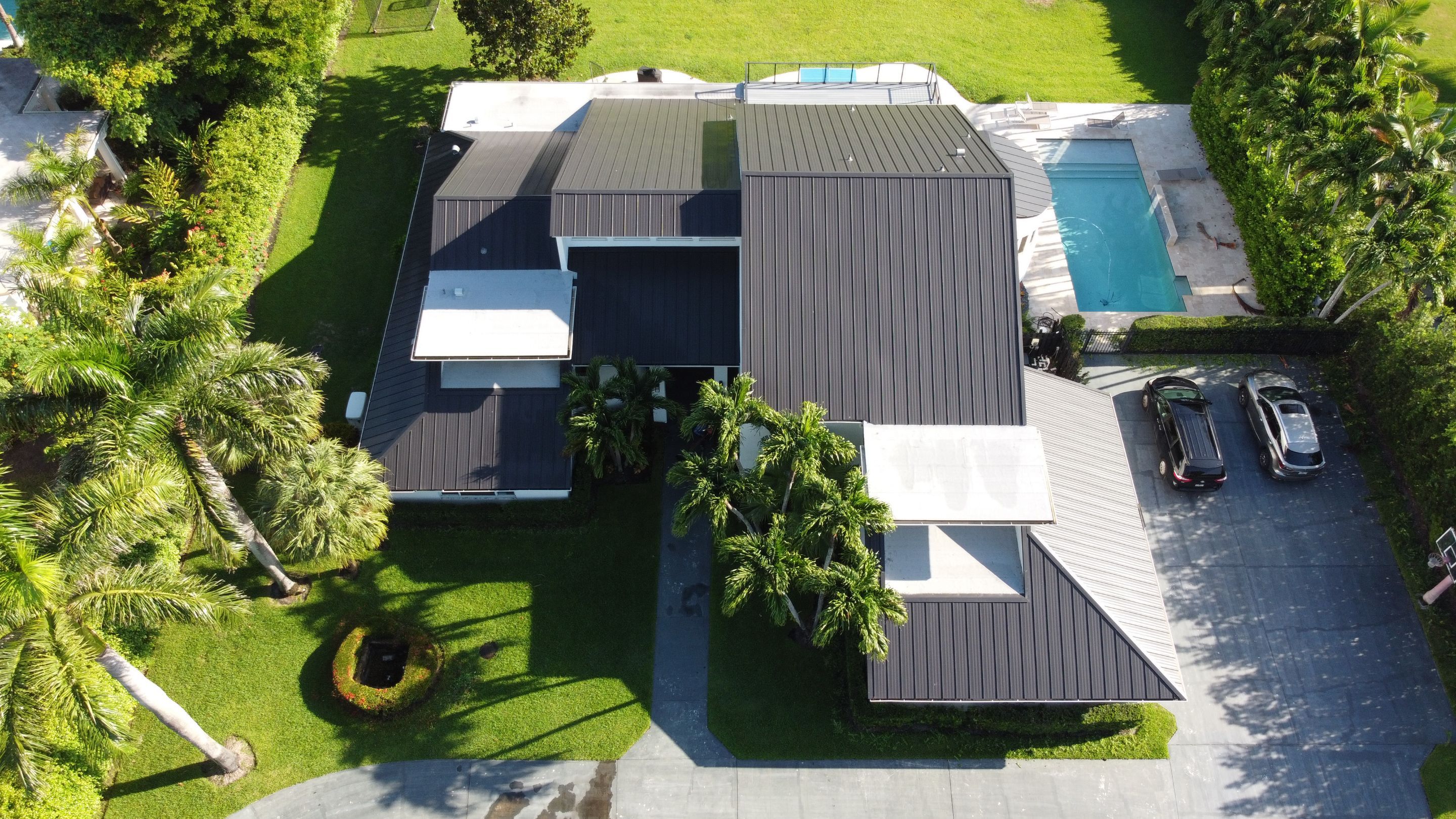 Residential Roofing Installation using 1" Nail strip metal roof by BLUES BROTHERS ROOFING