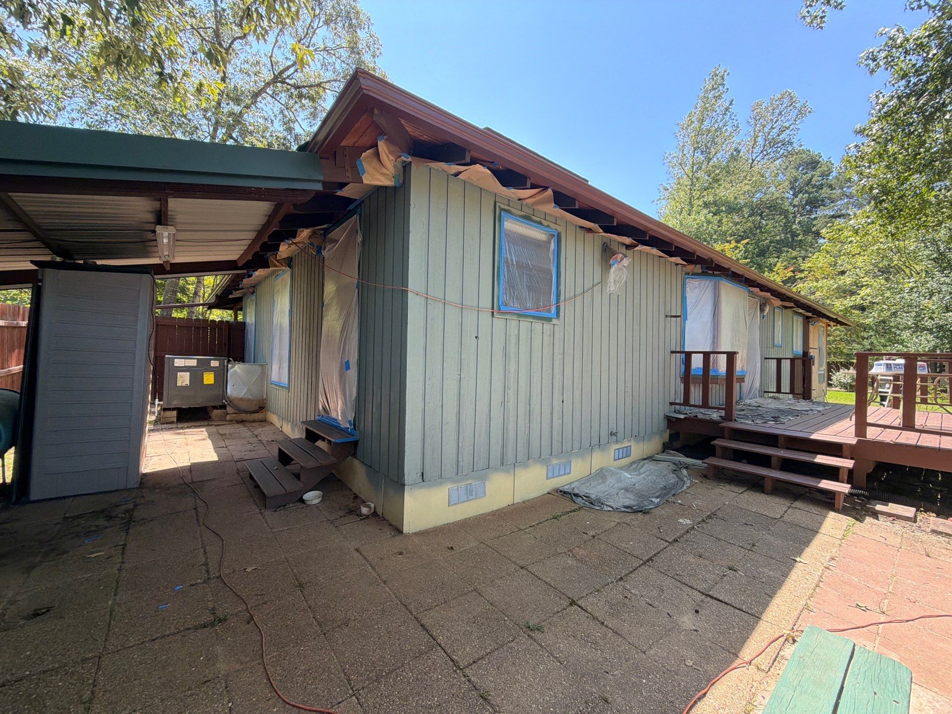 Careful Stain Work & Fresh Color on Unique Property Tyler, TX by Quality Coats Painting