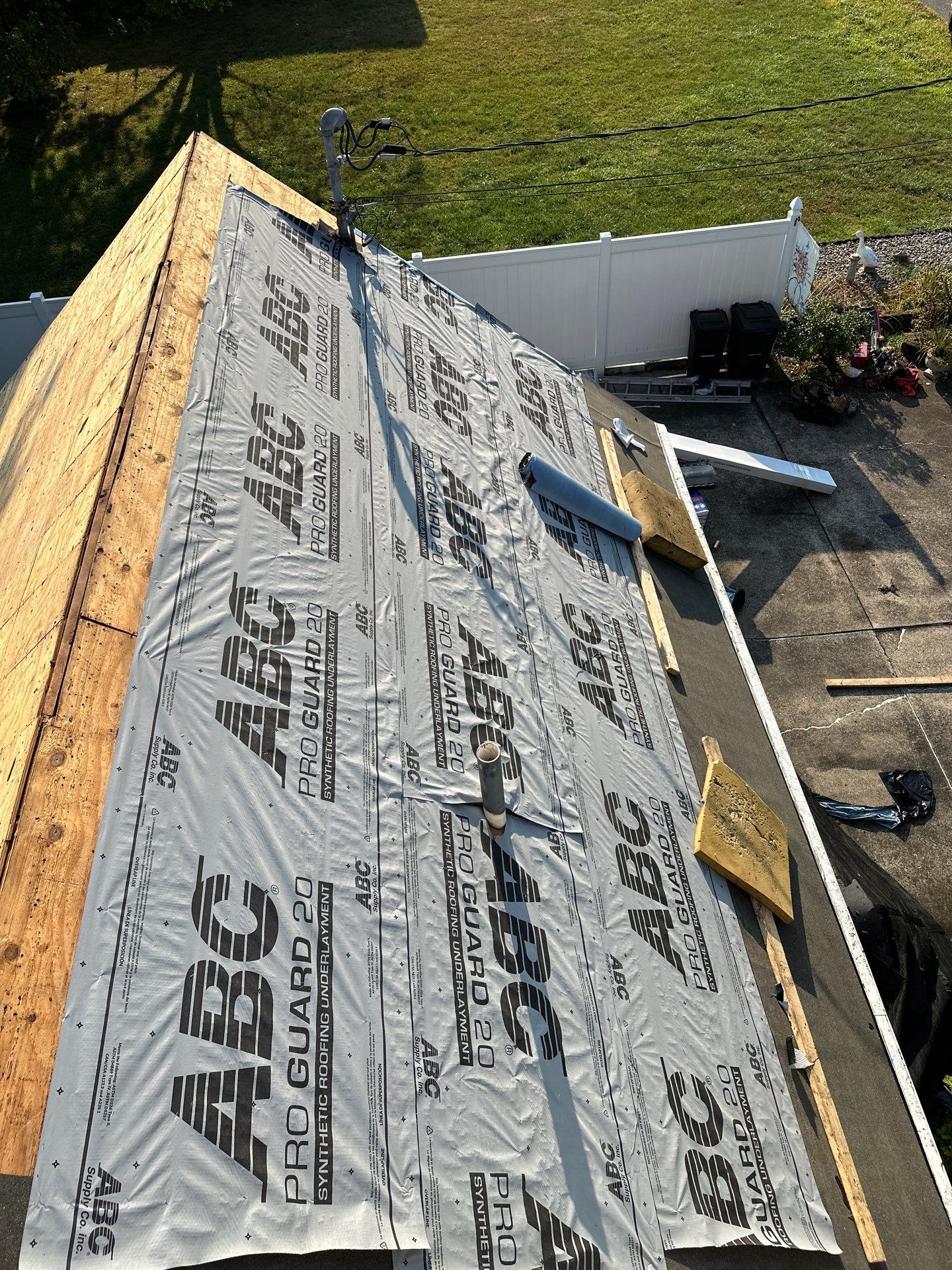 Residential Roofing Installation using Oyster Gray by Rainstoppers Roofing