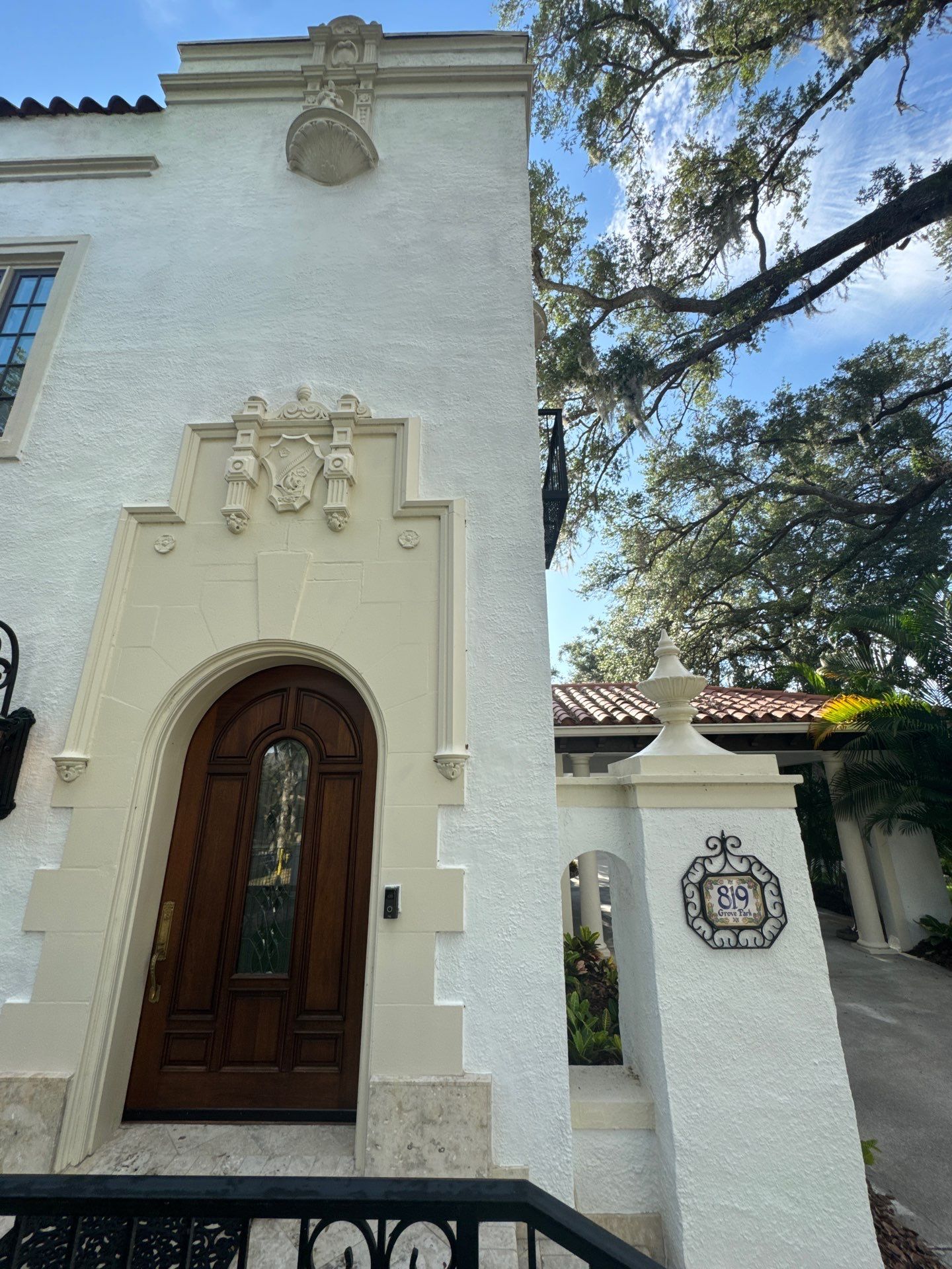 Architectural and Landscape Lighting for Tampa Stucco Estate by Elegant Accents