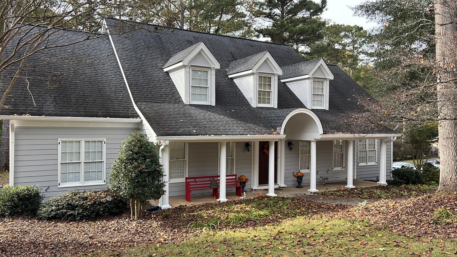 Full Exterior Home and Detached Garage Painting in Kennesaw by Swift Home Renovations 