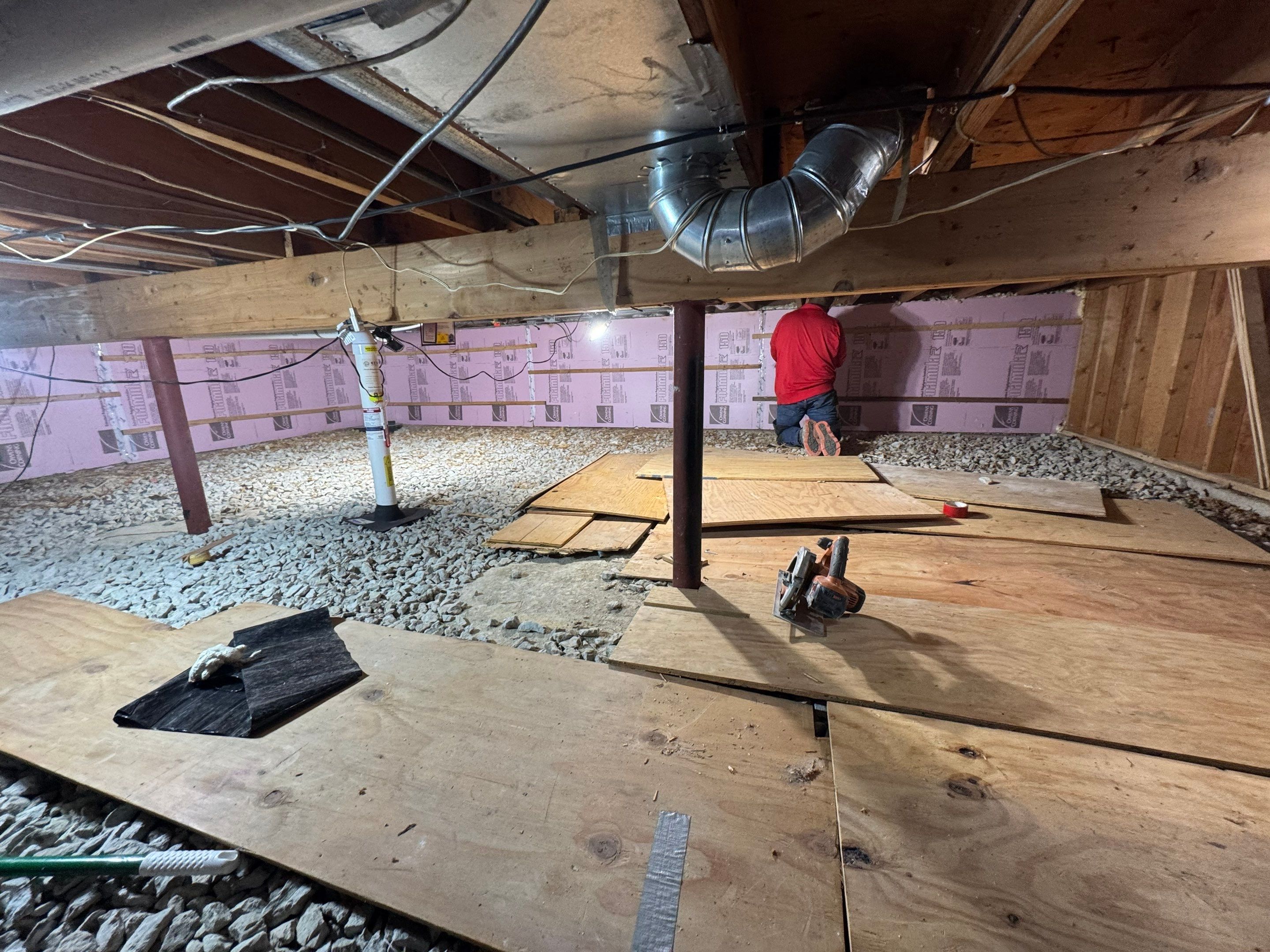 Jump Up Crawlspace Encapsulation by Area Wide Waterproofing