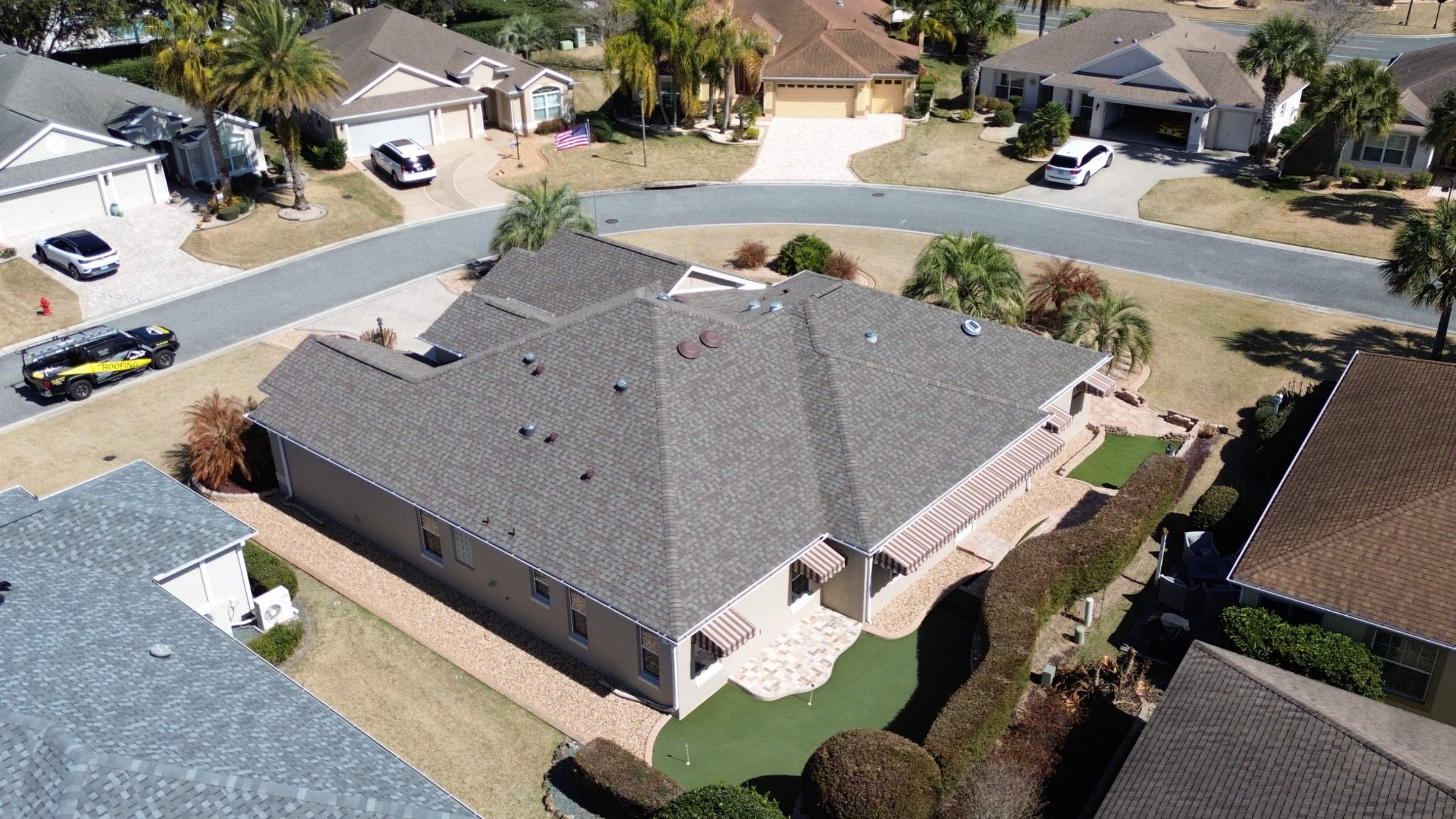 Residential reroof in The Villages FL by Gold Key Roofing