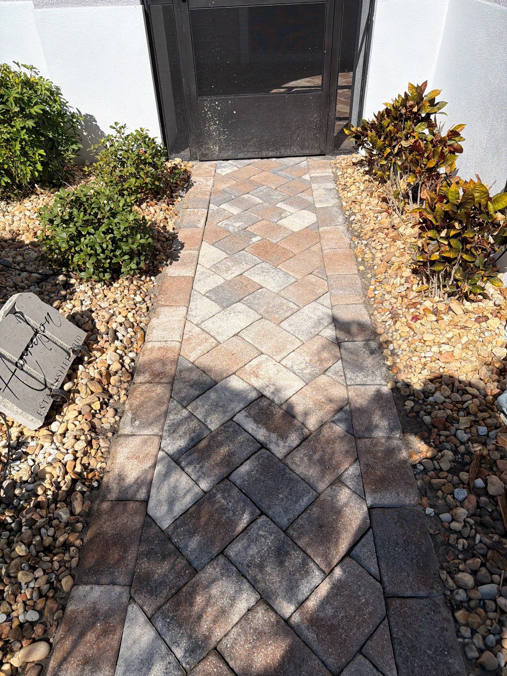 Herringbone Paver Driveway Repair, Stripping and Sealing in Sun City Center by Supreme Paver Experts