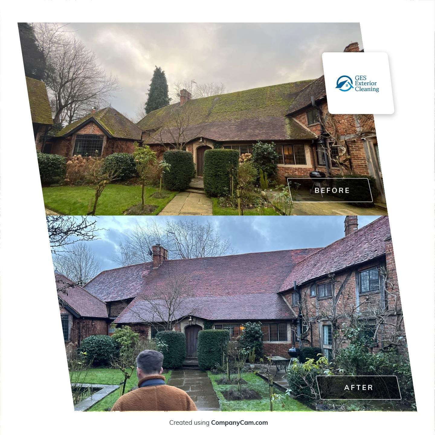 Roof Clean  - Moss Removal - Gutter Clean using Honda 15lpm Low Pressure Washing Machine by Ges Exterior Cleaning ltd