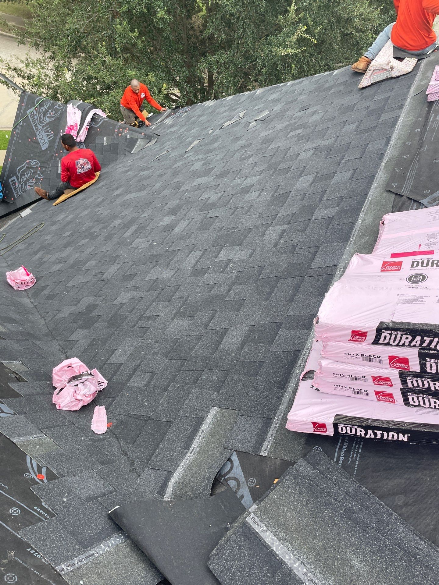 Residential Roofing Installation using Owen's Corning Duration (Lifetime) Shingles by Roof Repair Company