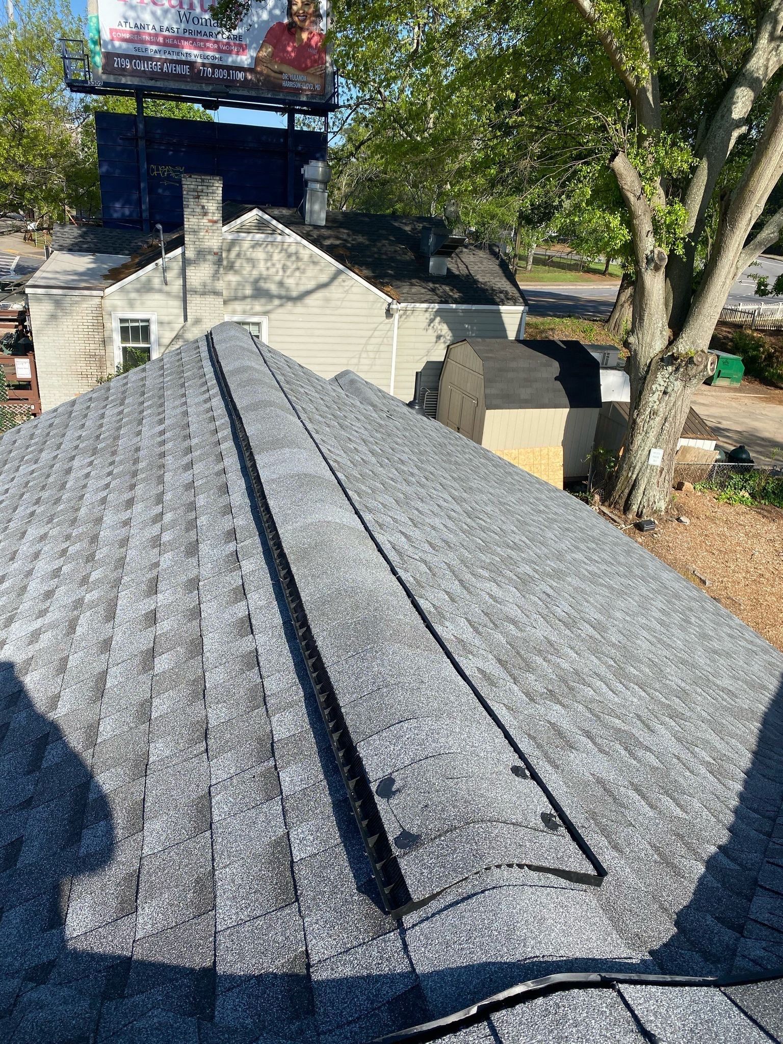 Commercial Roofing Installation using GAF HDZ Architectural Asphalt Shingles | Kirkwood, Atlanta, GA by Mosaic Roofing Company