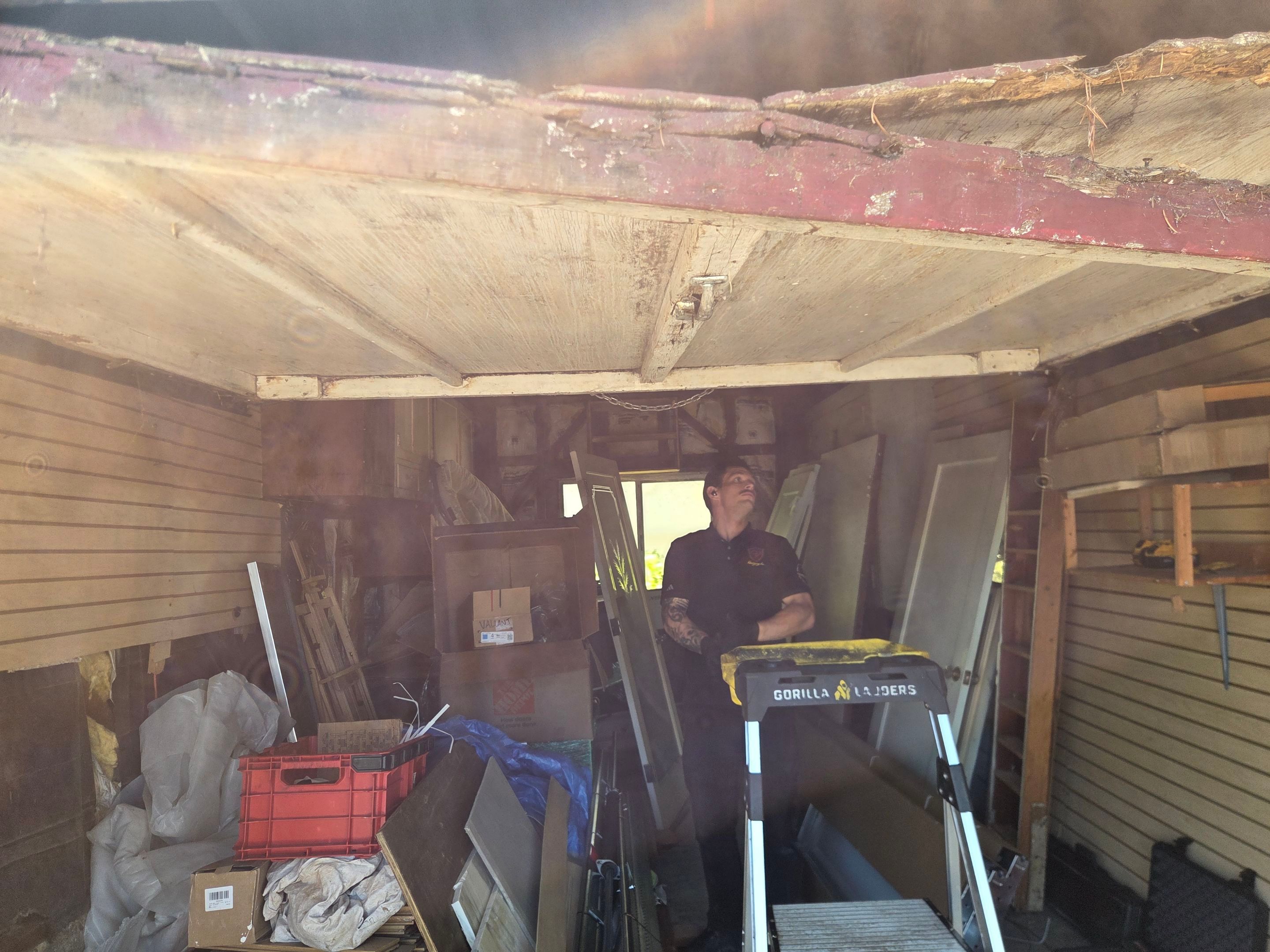 Detached Garage Complete Panel Replacement and Structural Header Repair in Hayward CA by Valiant Garage Door