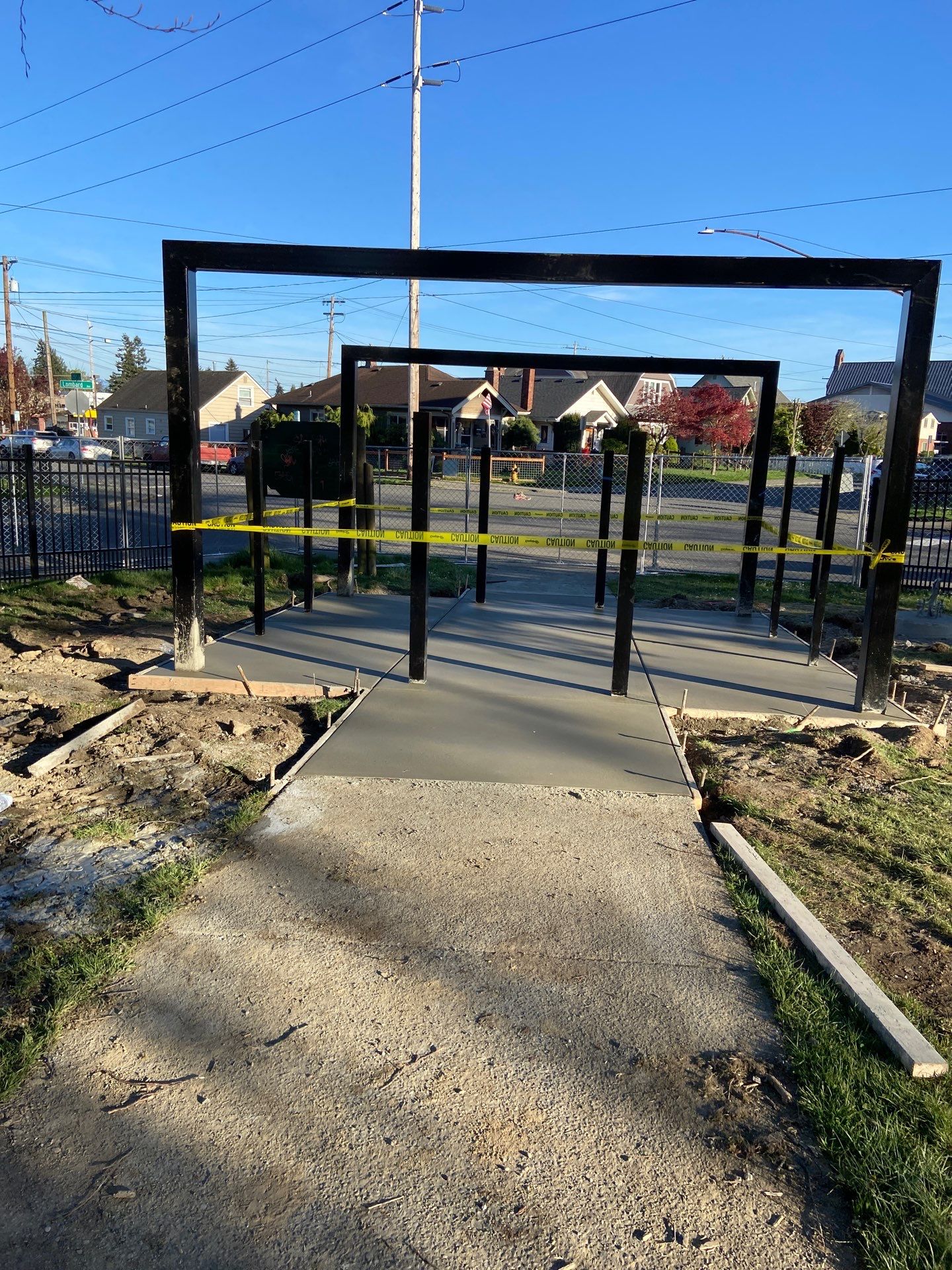 Concrete Patch Repair with Bollards | Clark Dog Park - Everett  by Jireh Asphalt & Concrete Inc 