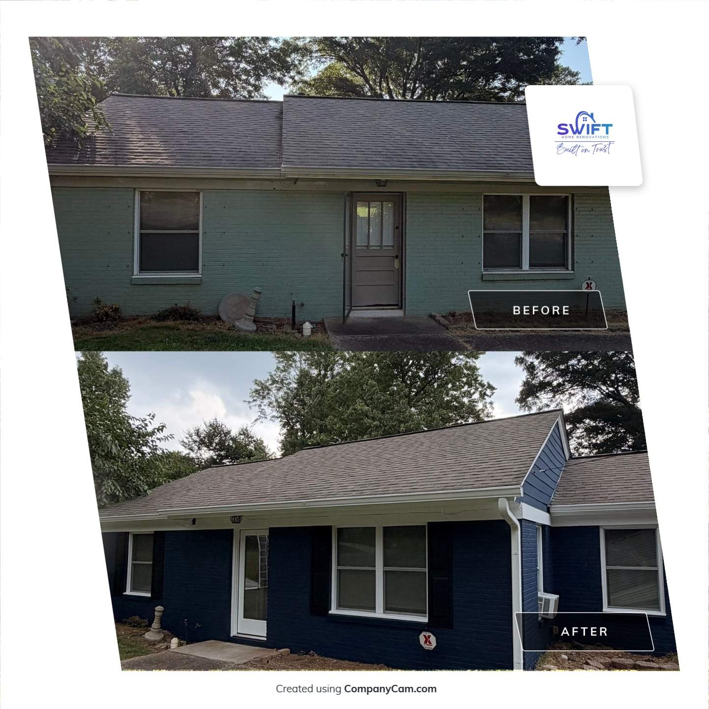 Full Exterior Siding Replacement and Door Installation in Smyrna by Swift Home Renovations