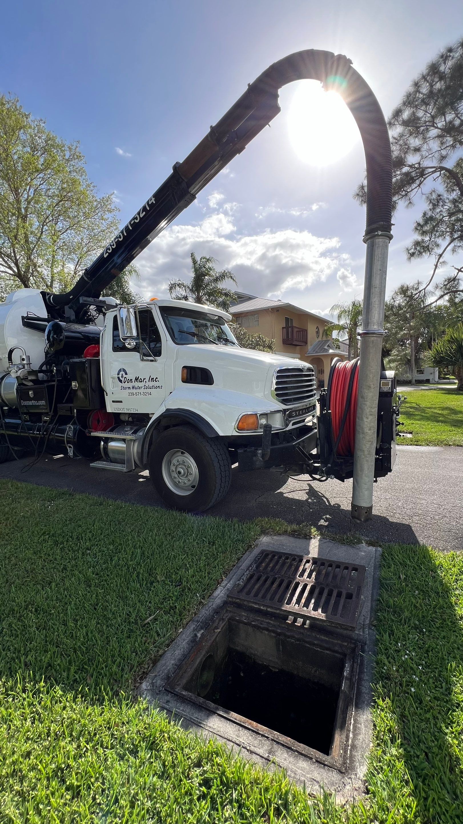 Naples Private Airport Community Catch Basin Cleaning by APS Power & Water