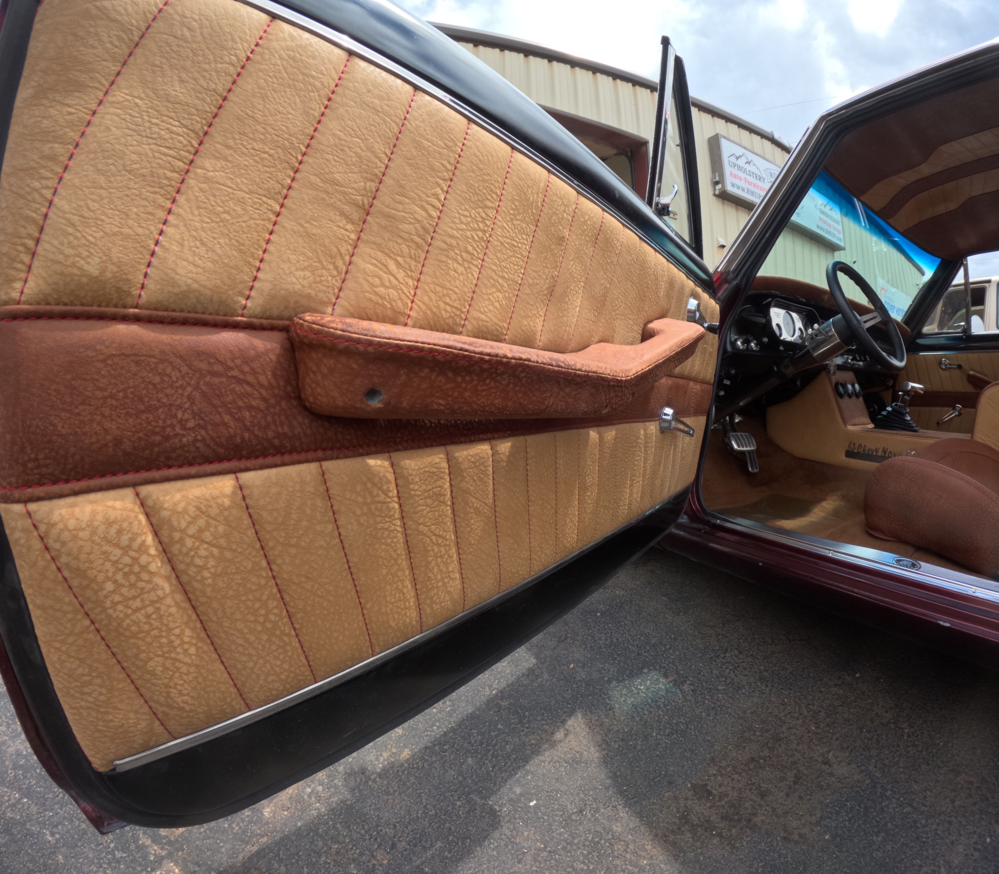 1963 Nova SS Custom Leather Interior  by Rocky Mountain Upholstery Co